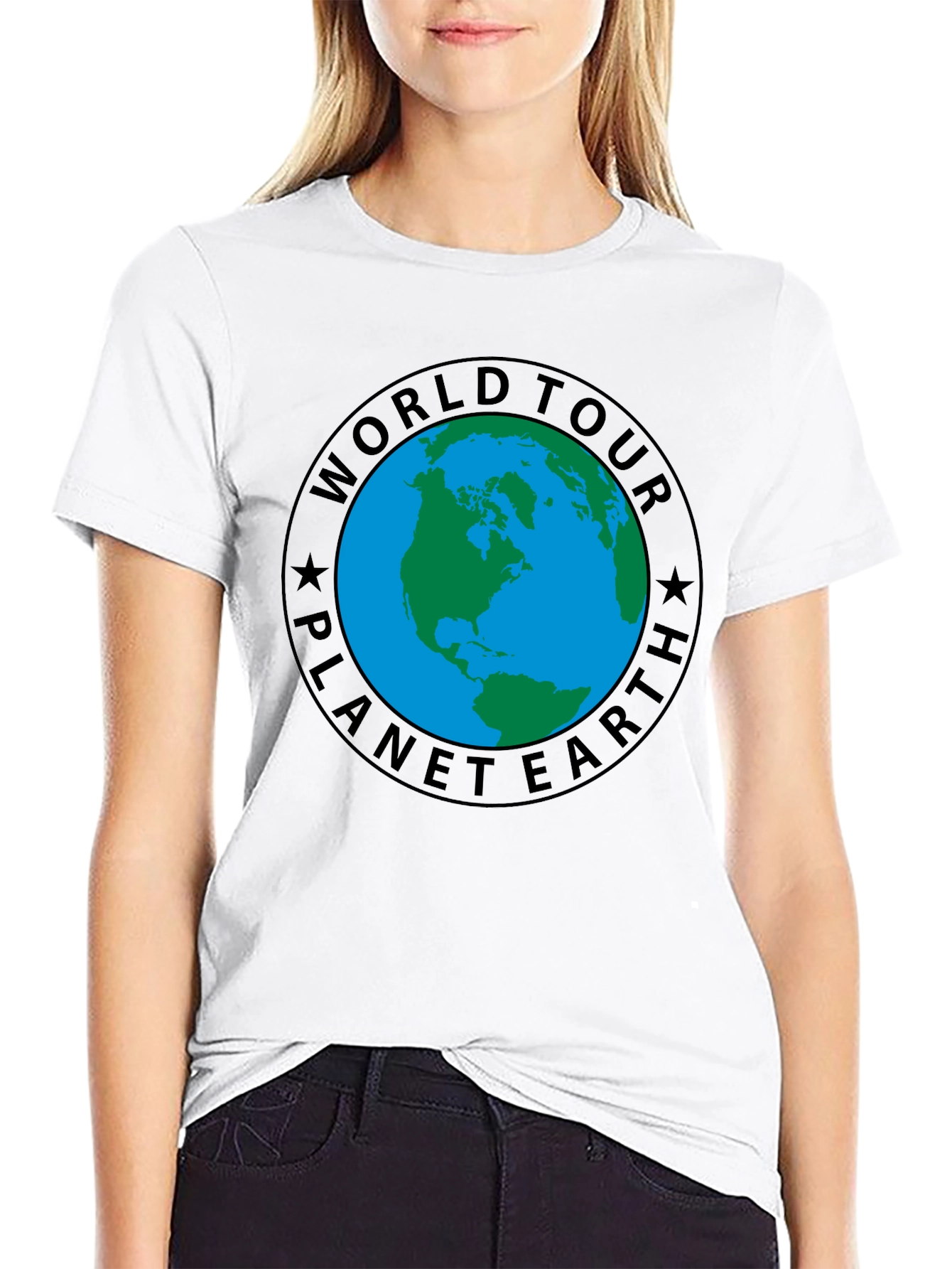 Planet Earth World Tour Black T-Shirt