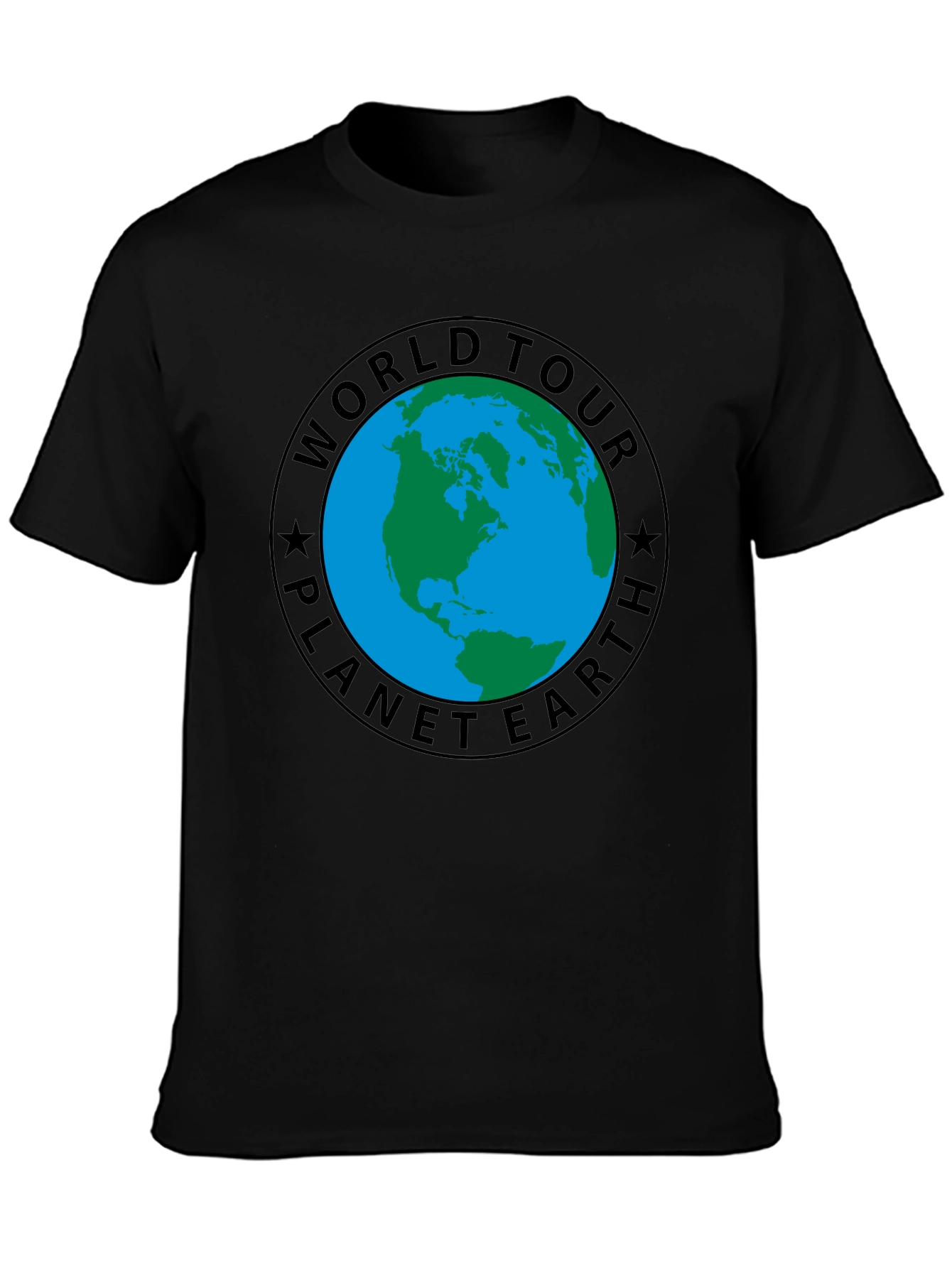 Planet Earth World Tour Black T-Shirt