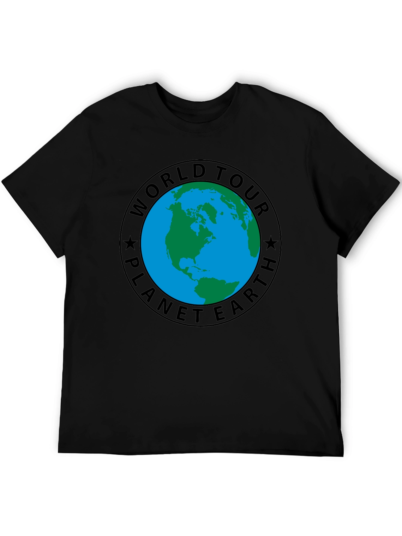 Planet Earth World Tour Black T-Shirt