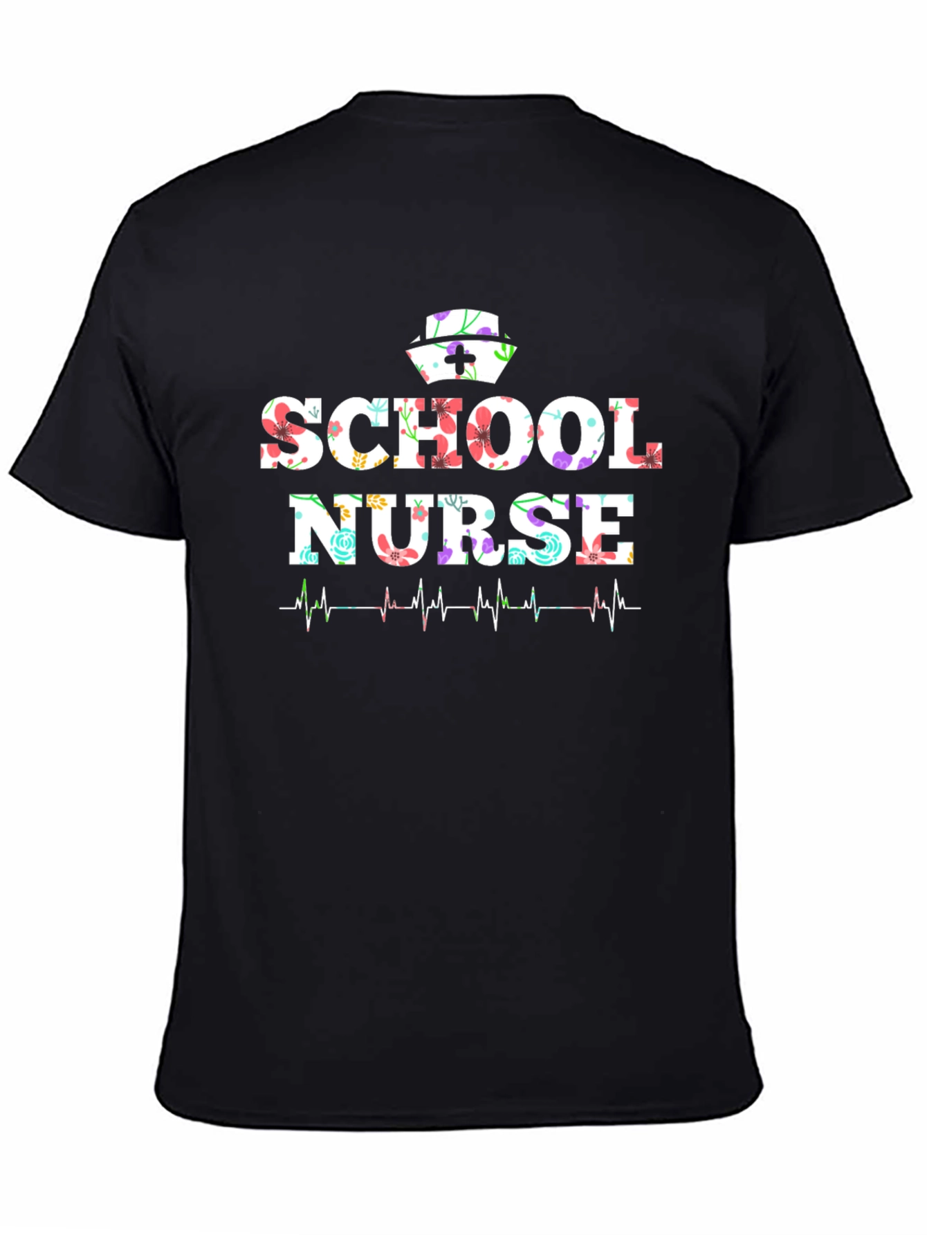 School Nurse Floral Graphic Tee