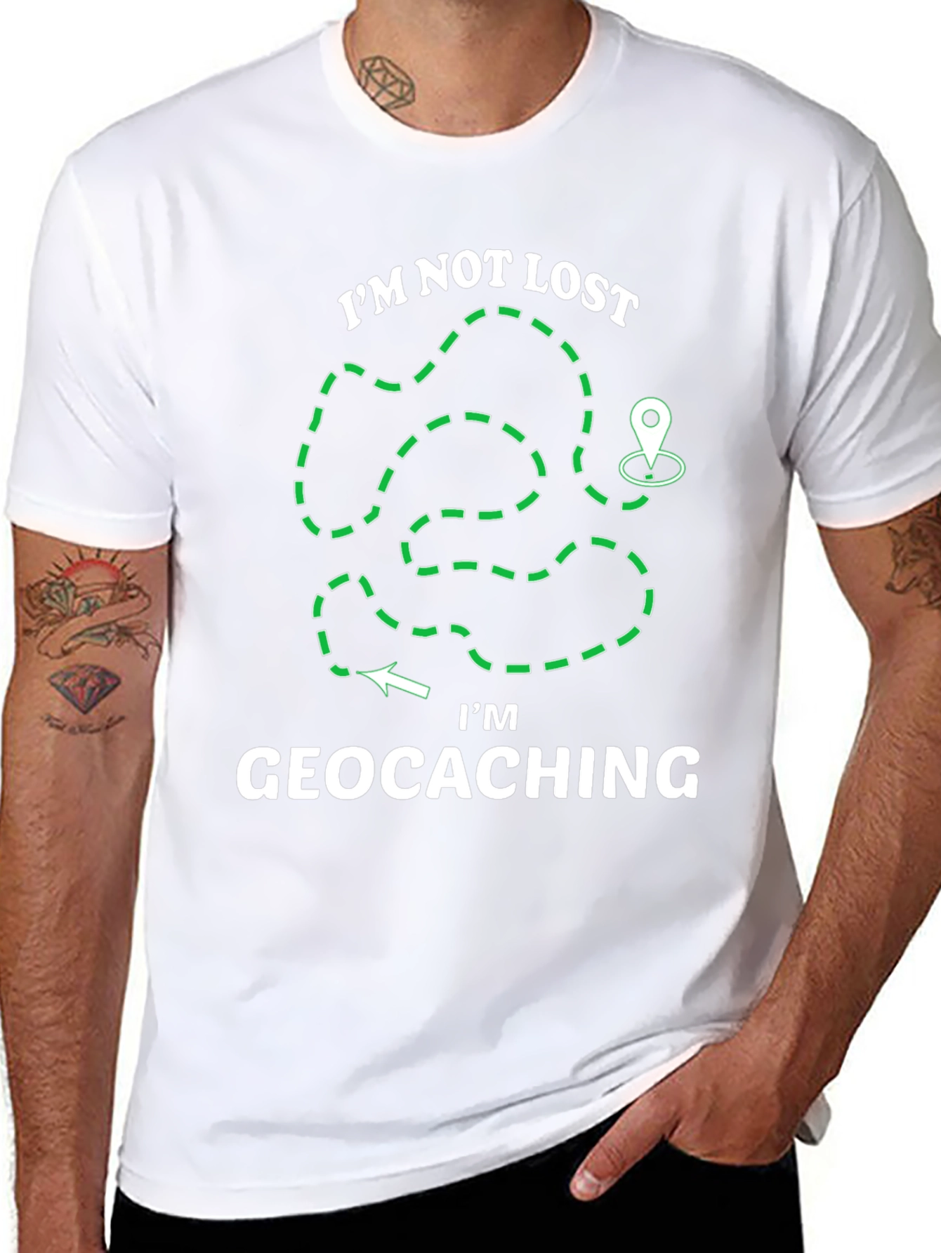 Geocaching T-Shirt - Im Not Lost Graphic Tee