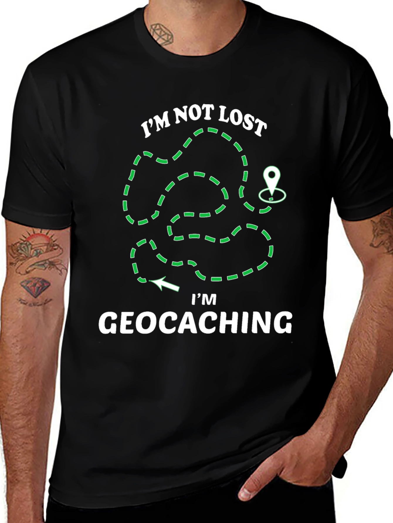 Geocaching T-Shirt - Im Not Lost Graphic Tee