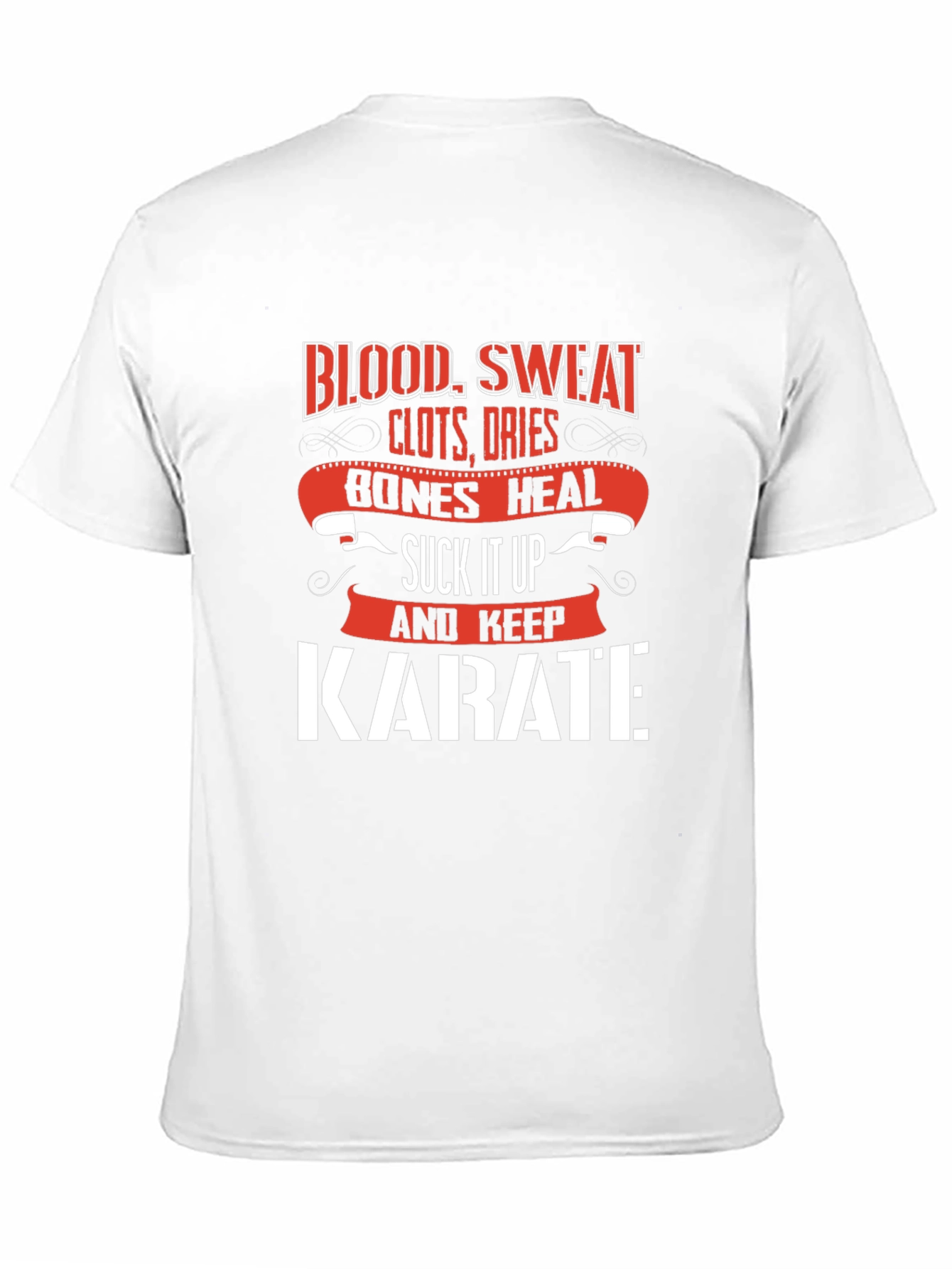 Karate T-Shirt: Blood Sweat and Bones Graphic Tee