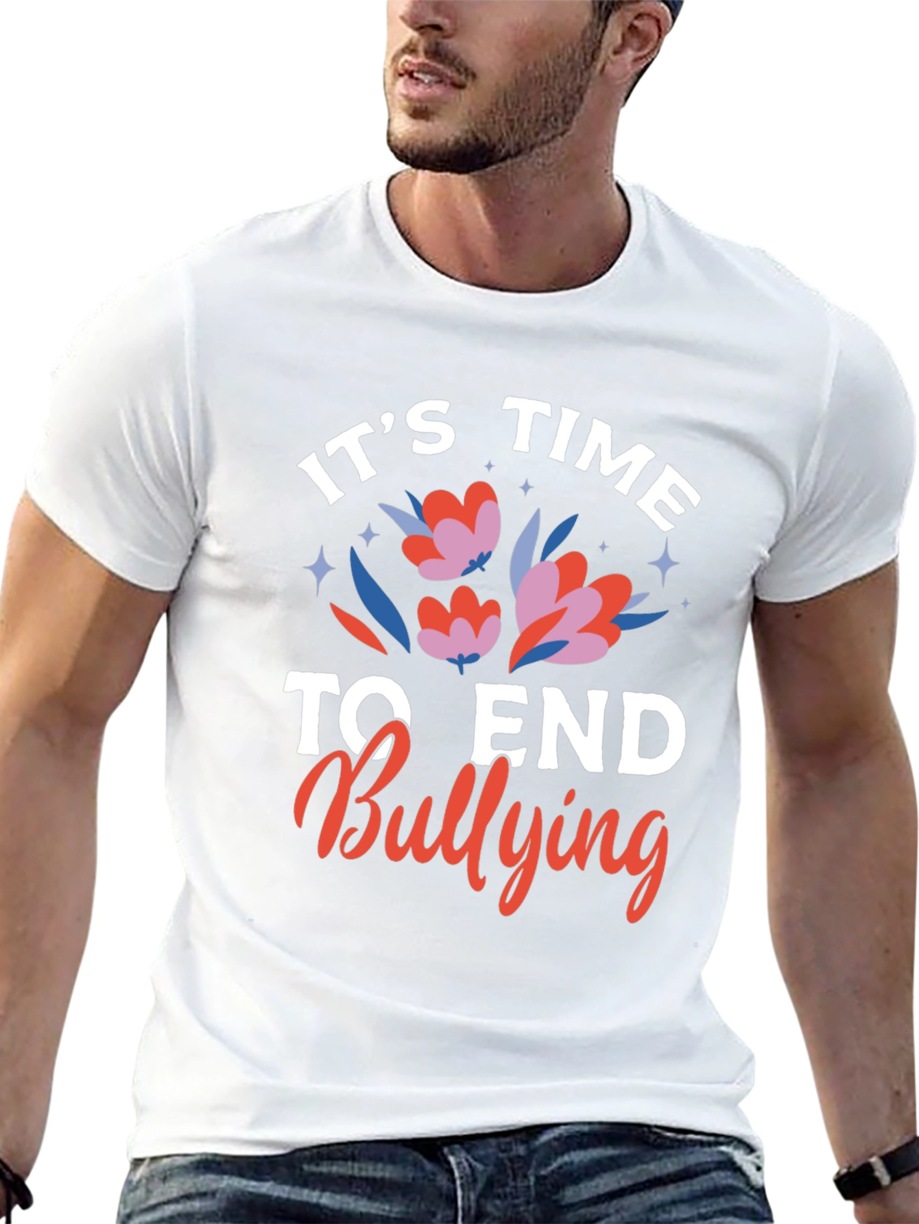 End Bullying Tee - Floral Design