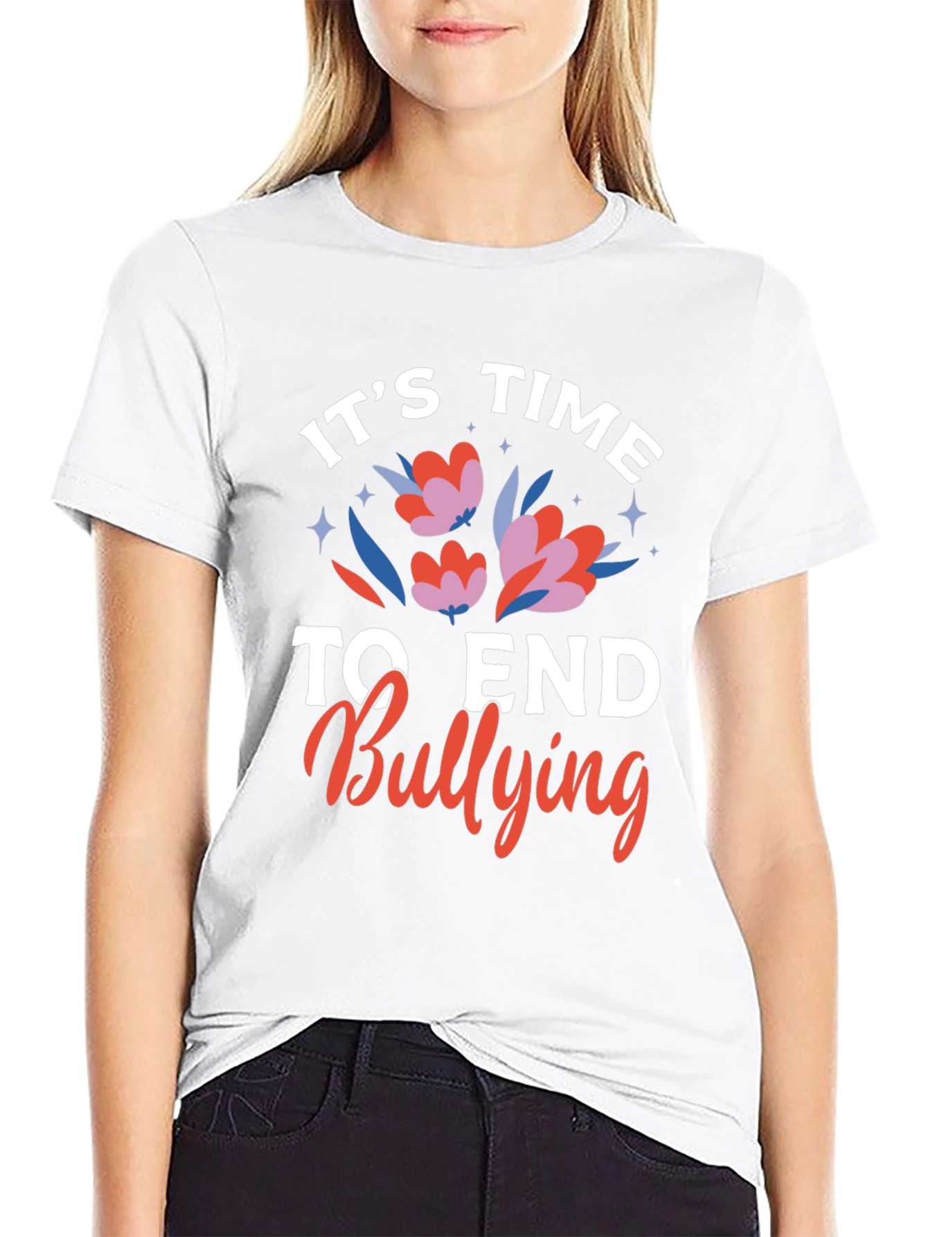 End Bullying Tee - Floral Design