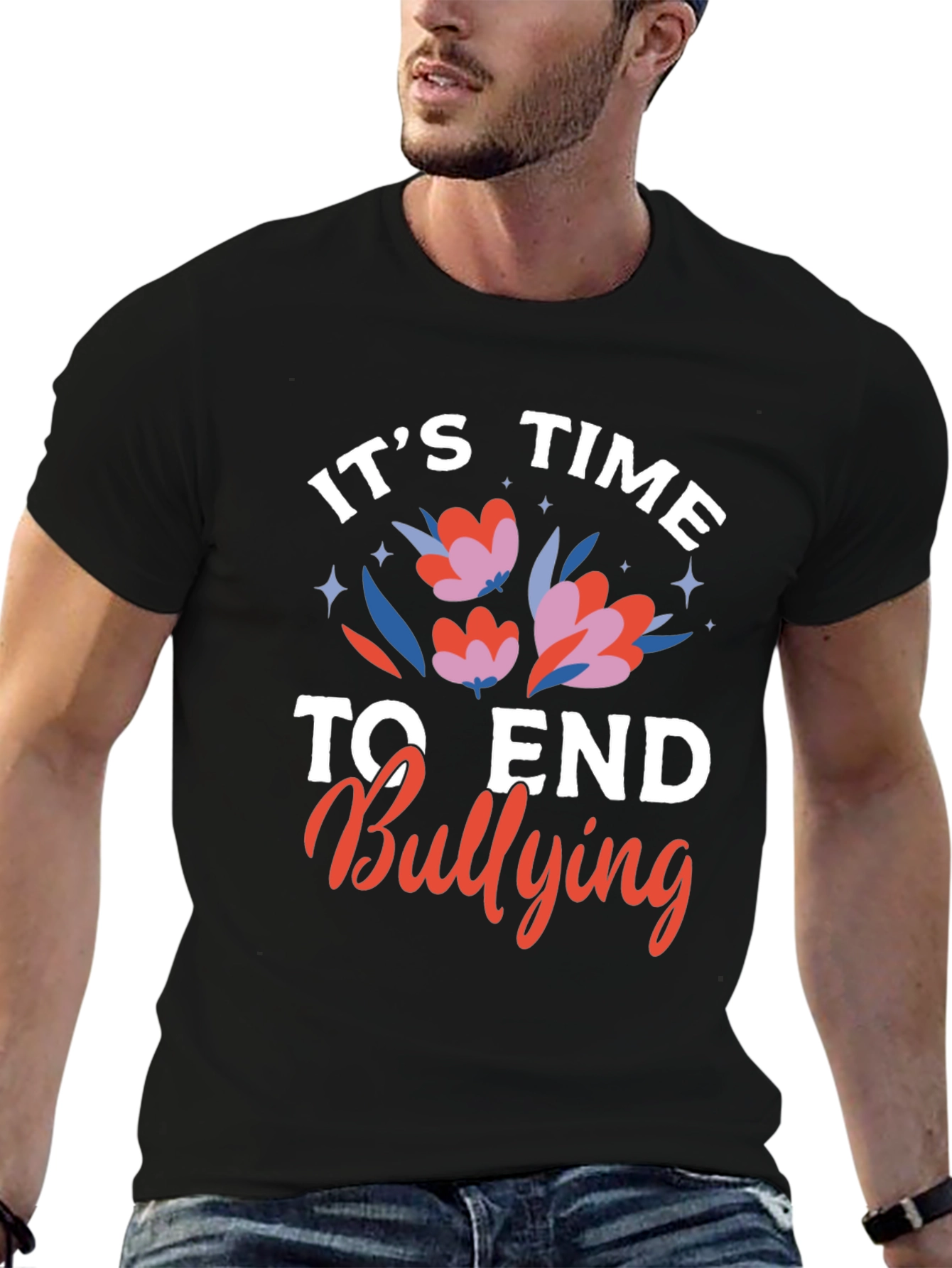 End Bullying Tee - Floral Design