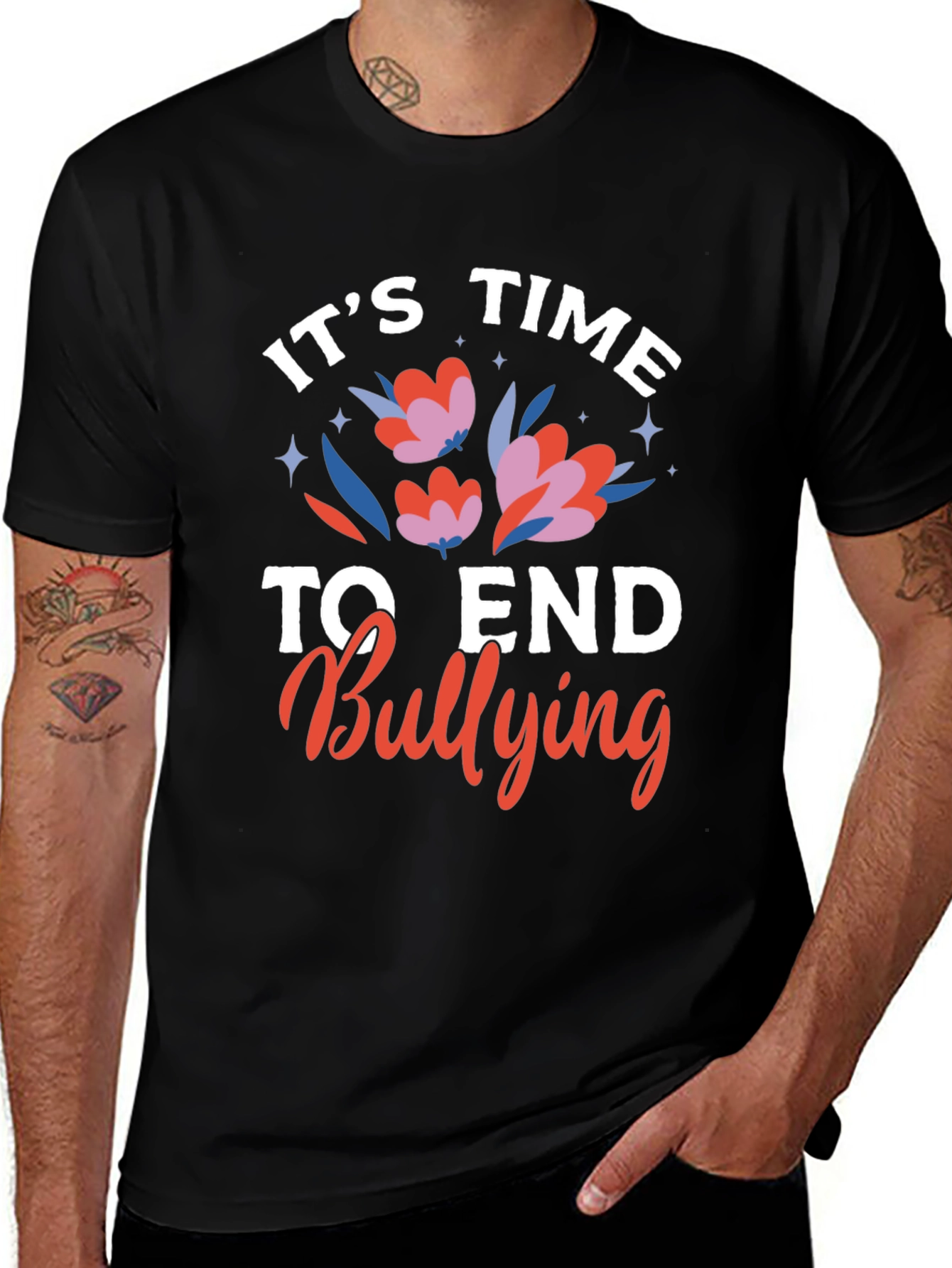 End Bullying Tee - Floral Design