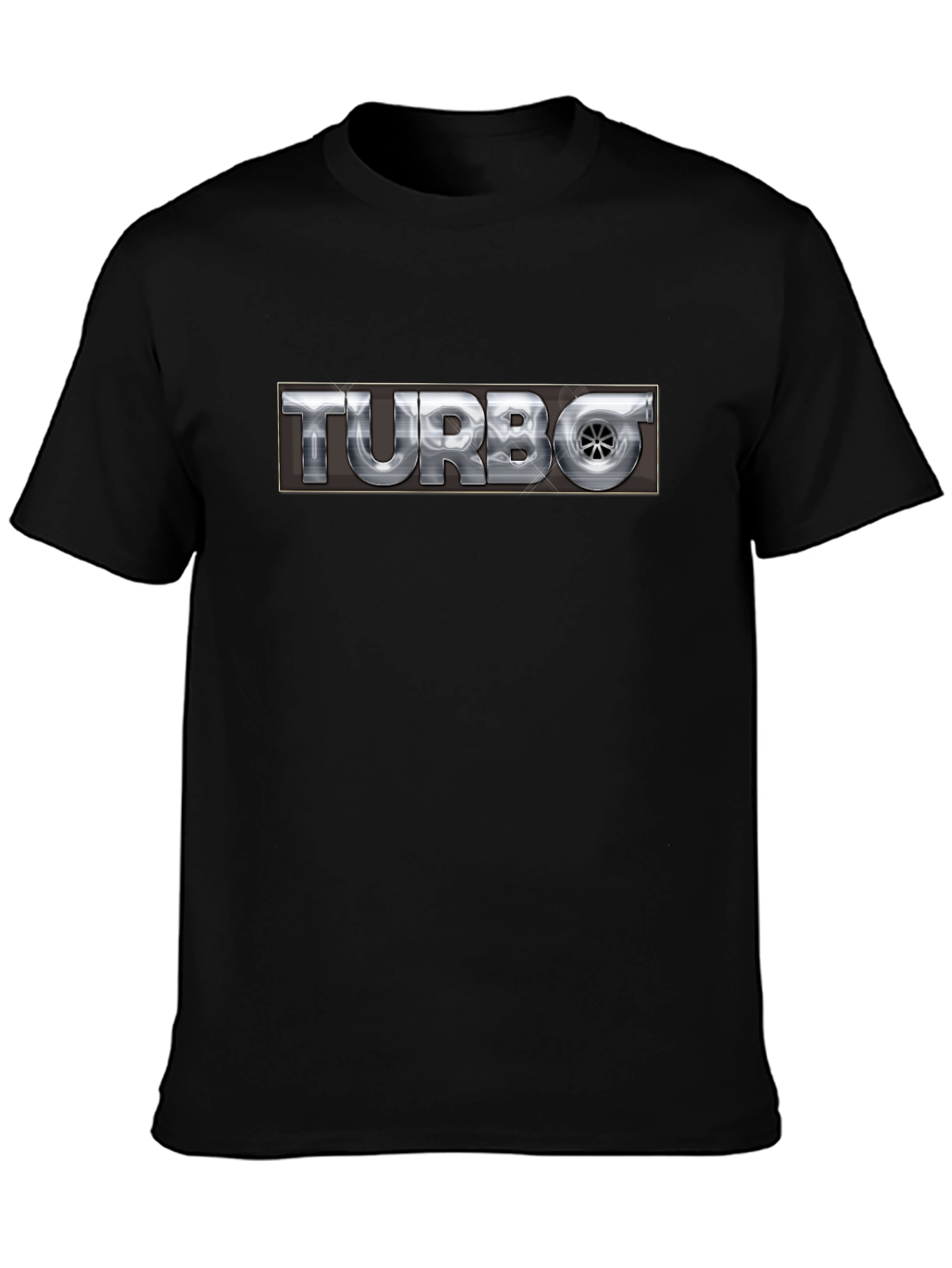 Turbo Graphic Print Black T-Shirt