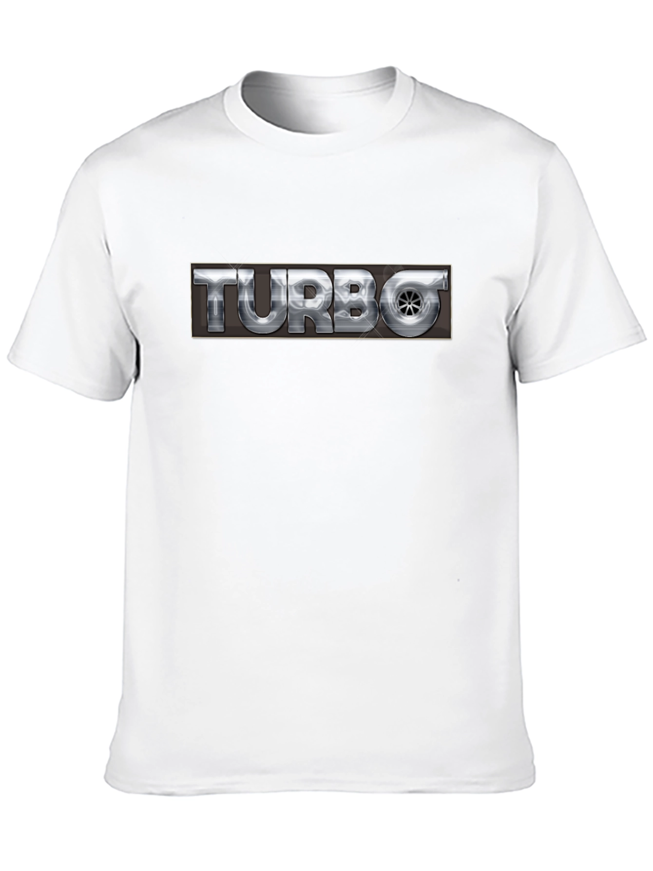 Turbo Graphic Print Black T-Shirt