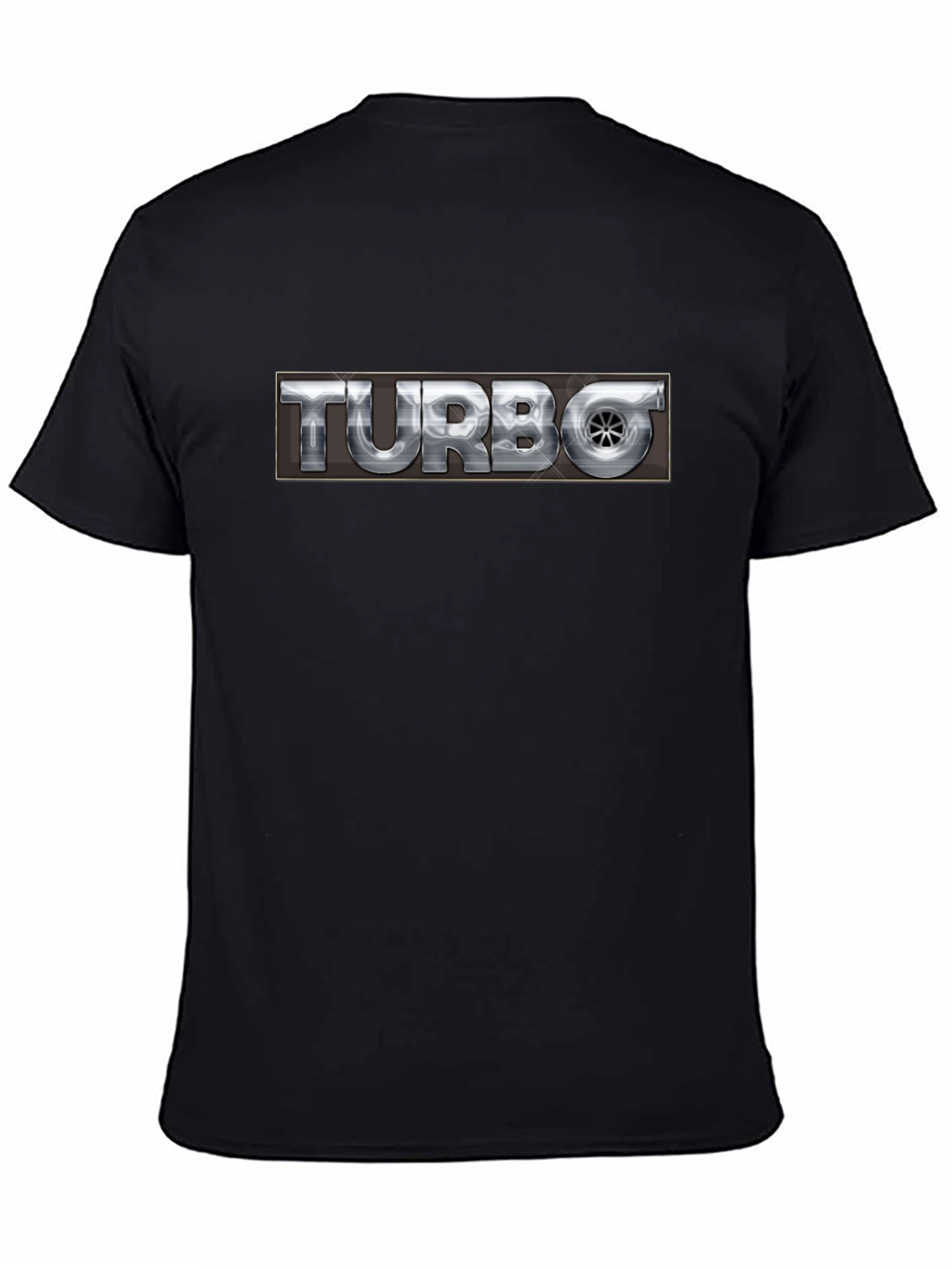 Turbo Graphic Print Black T-Shirt