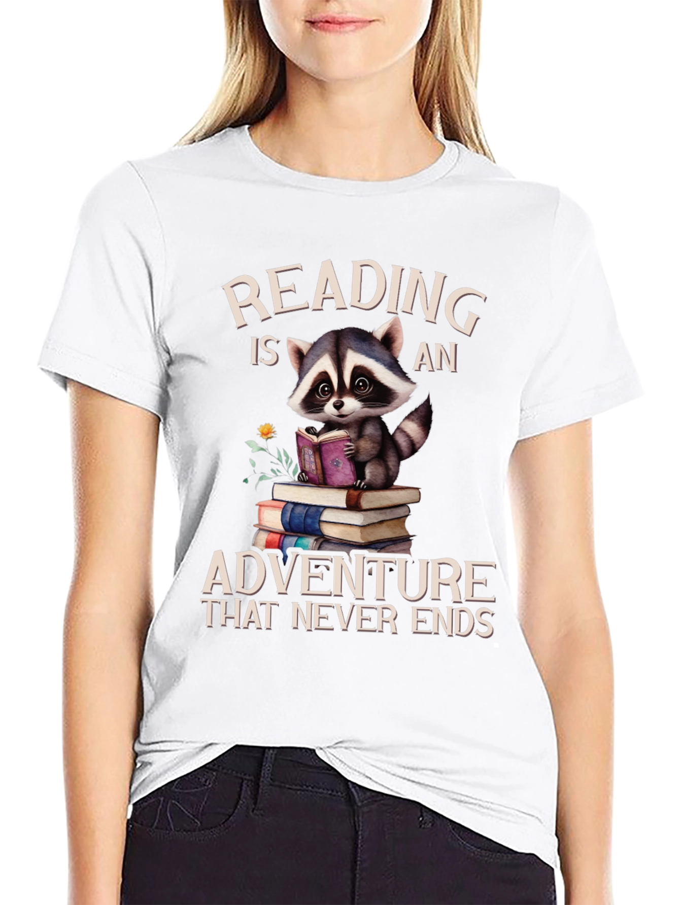 Reading Raccoon T-Shirt: An Adventure That Never Ends!