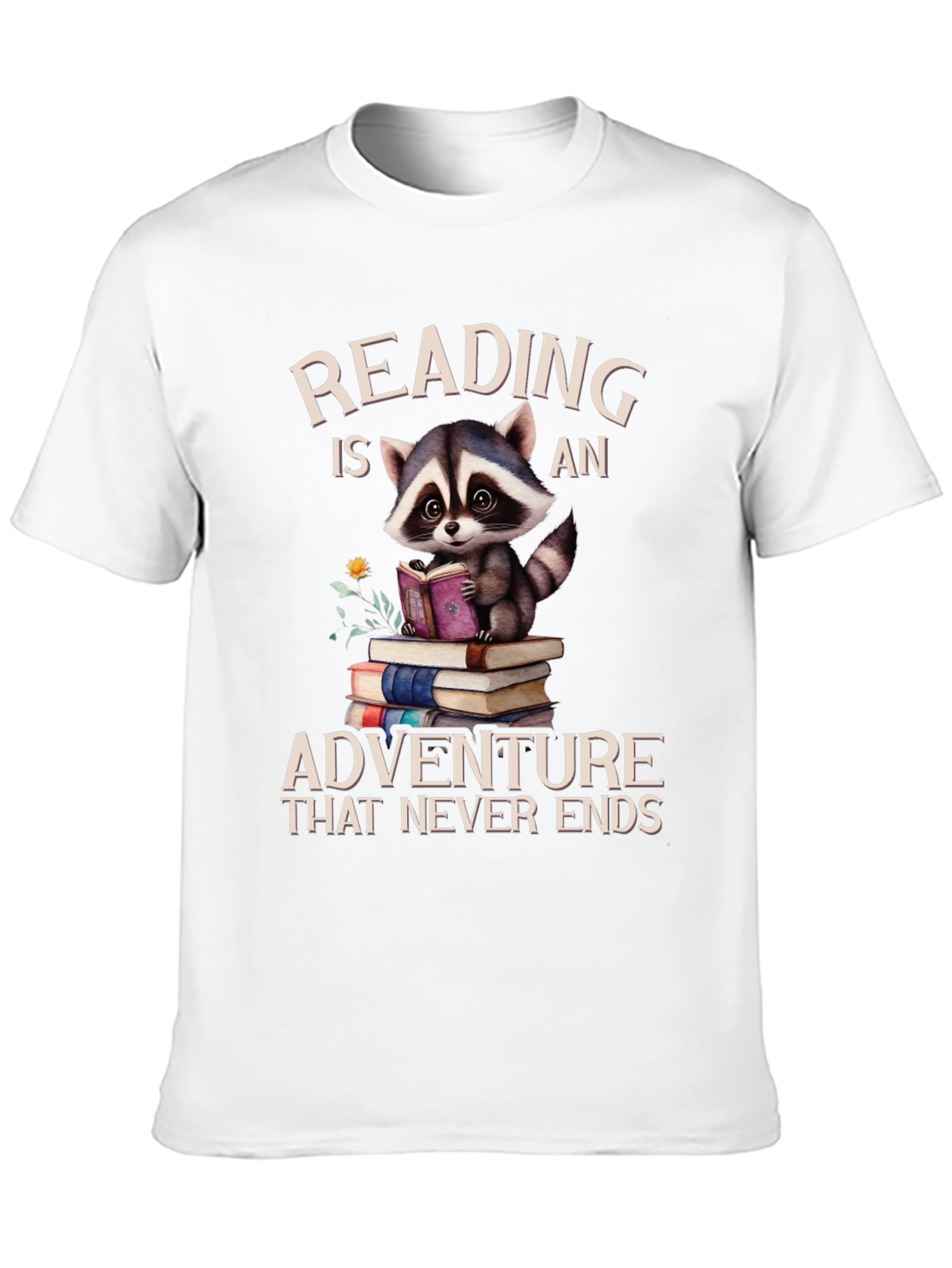 Reading Raccoon T-Shirt: An Adventure That Never Ends!