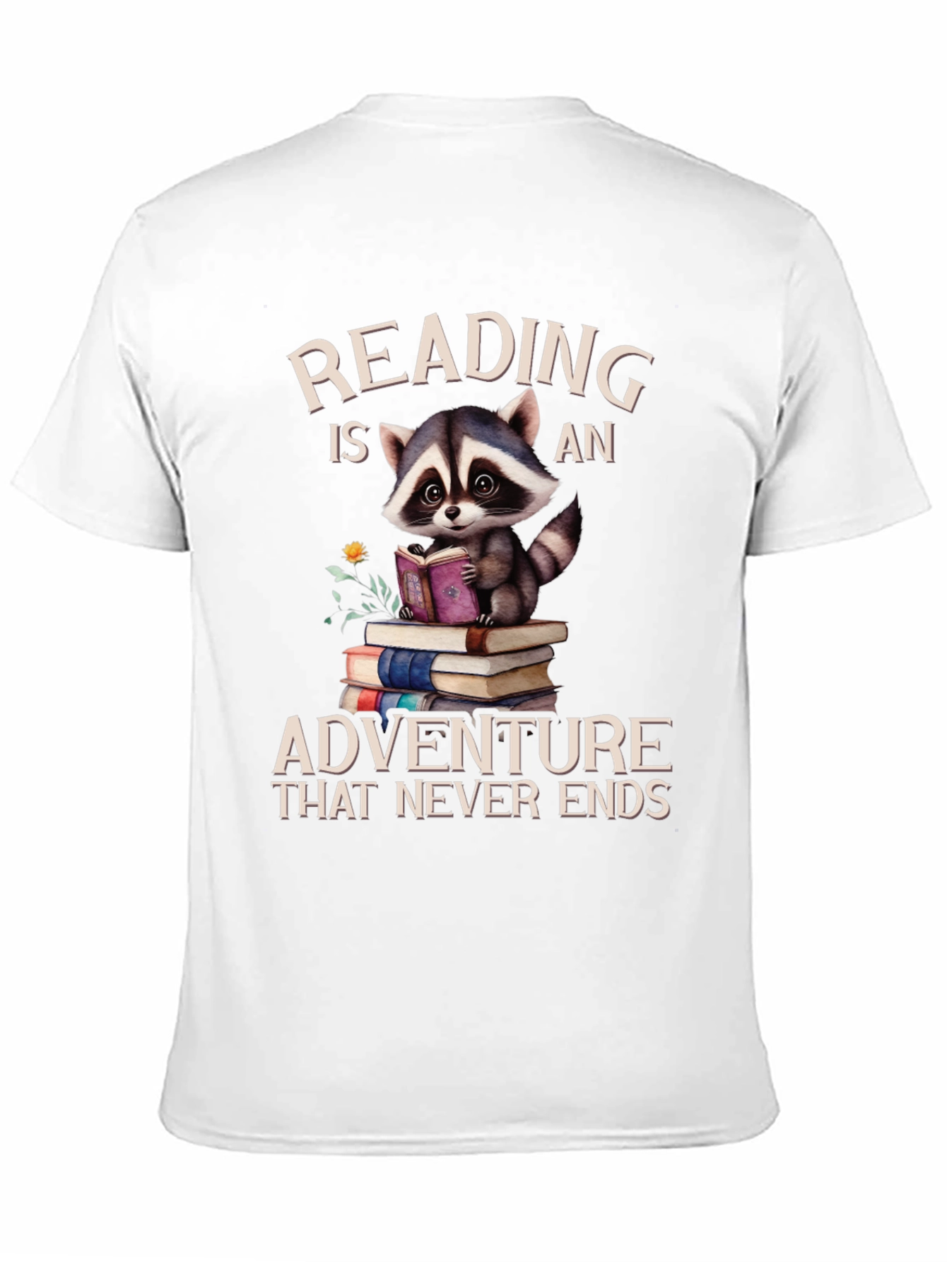 Reading Raccoon T-Shirt: An Adventure That Never Ends!