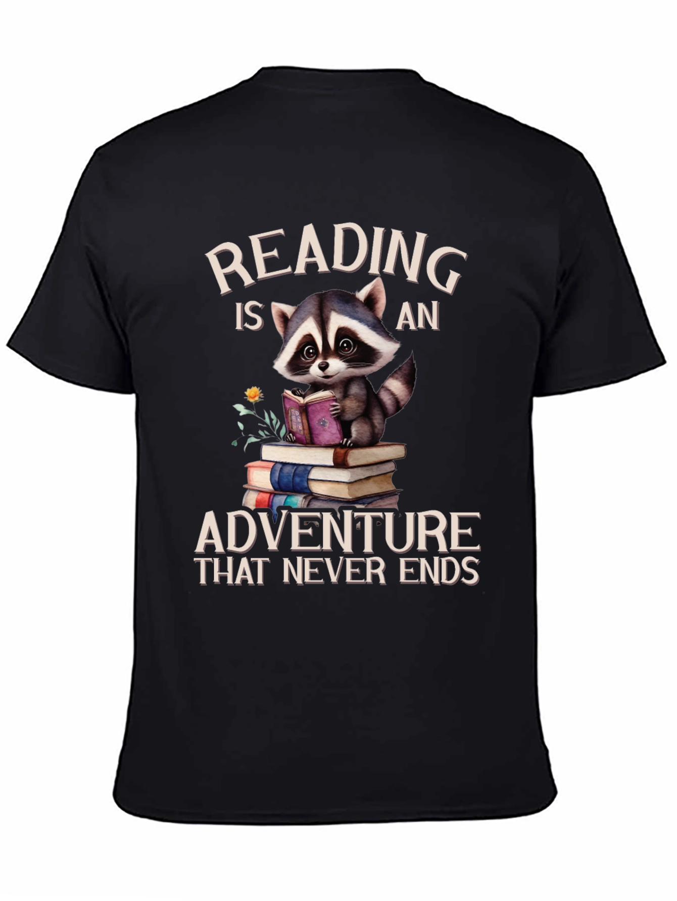 Reading Raccoon T-Shirt: An Adventure That Never Ends!