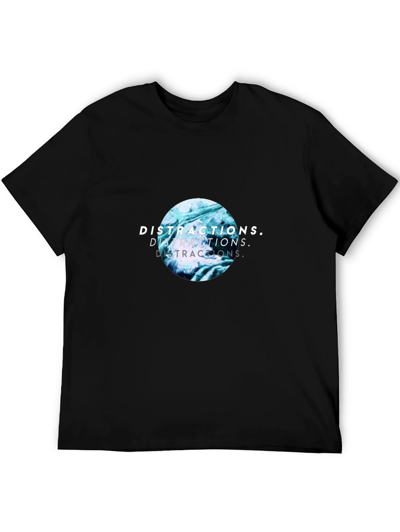 Distractions Graphic Print Crew Neck T-Shirt