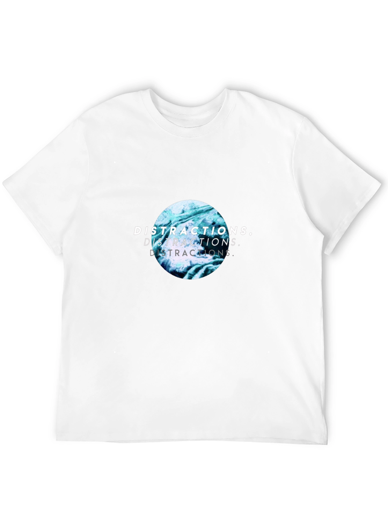 Distractions Graphic Print Crew Neck T-Shirt