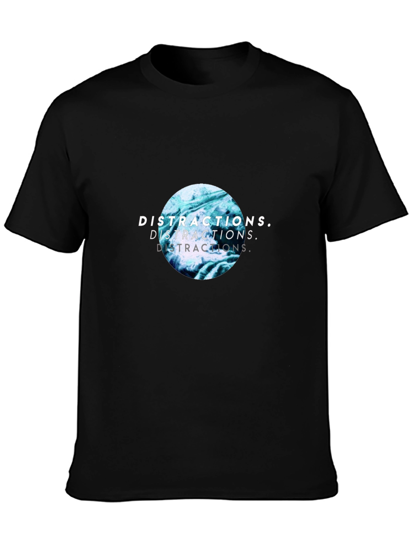 Distractions Graphic Print Crew Neck T-Shirt
