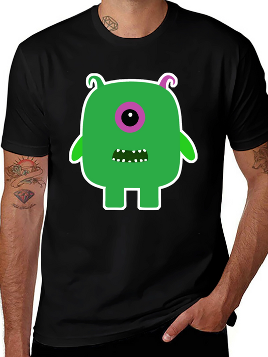 Monster Graphic Tee -  Funky One-Eyed Character