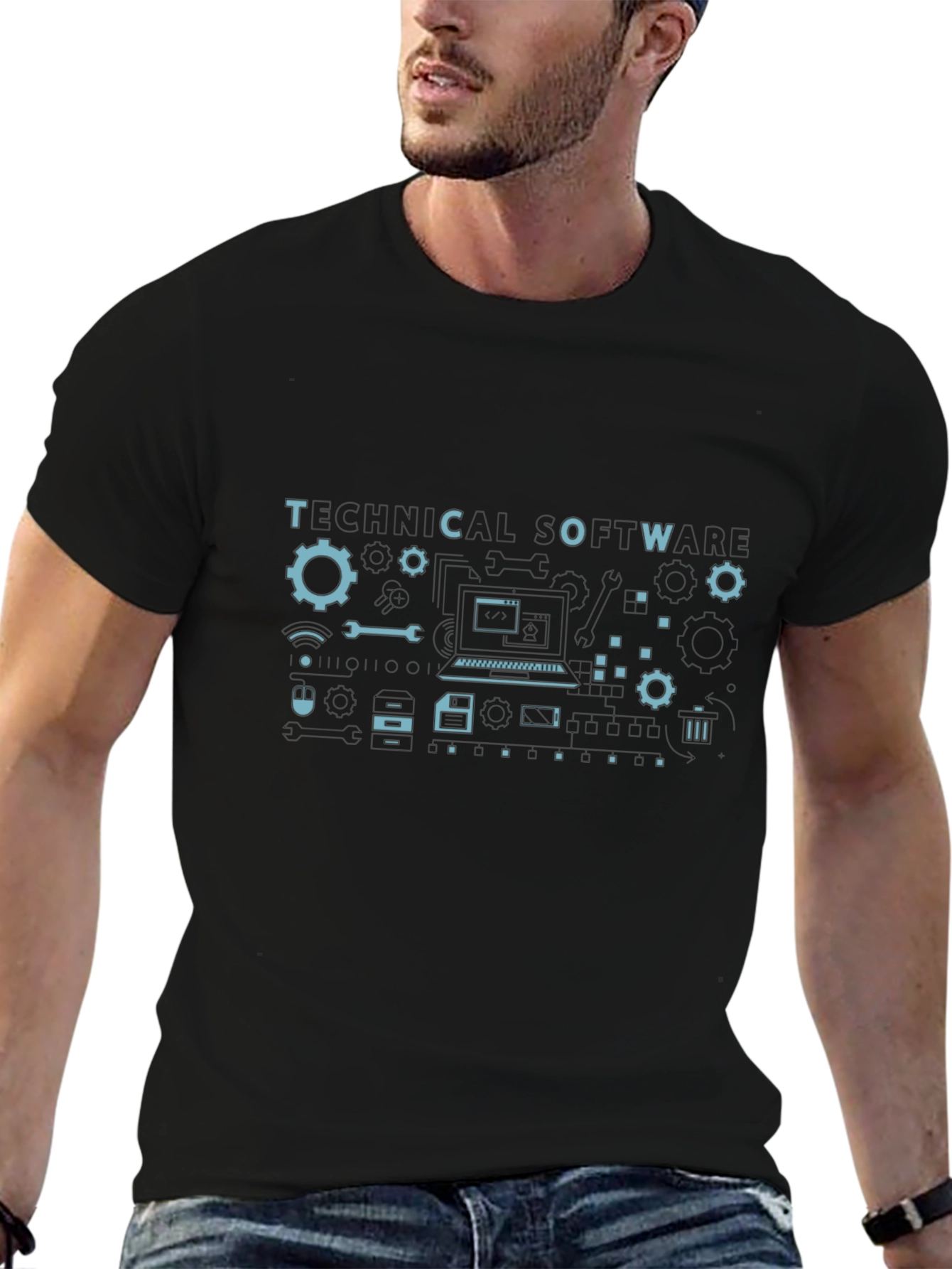 Technical Software Graphic Tee - Black