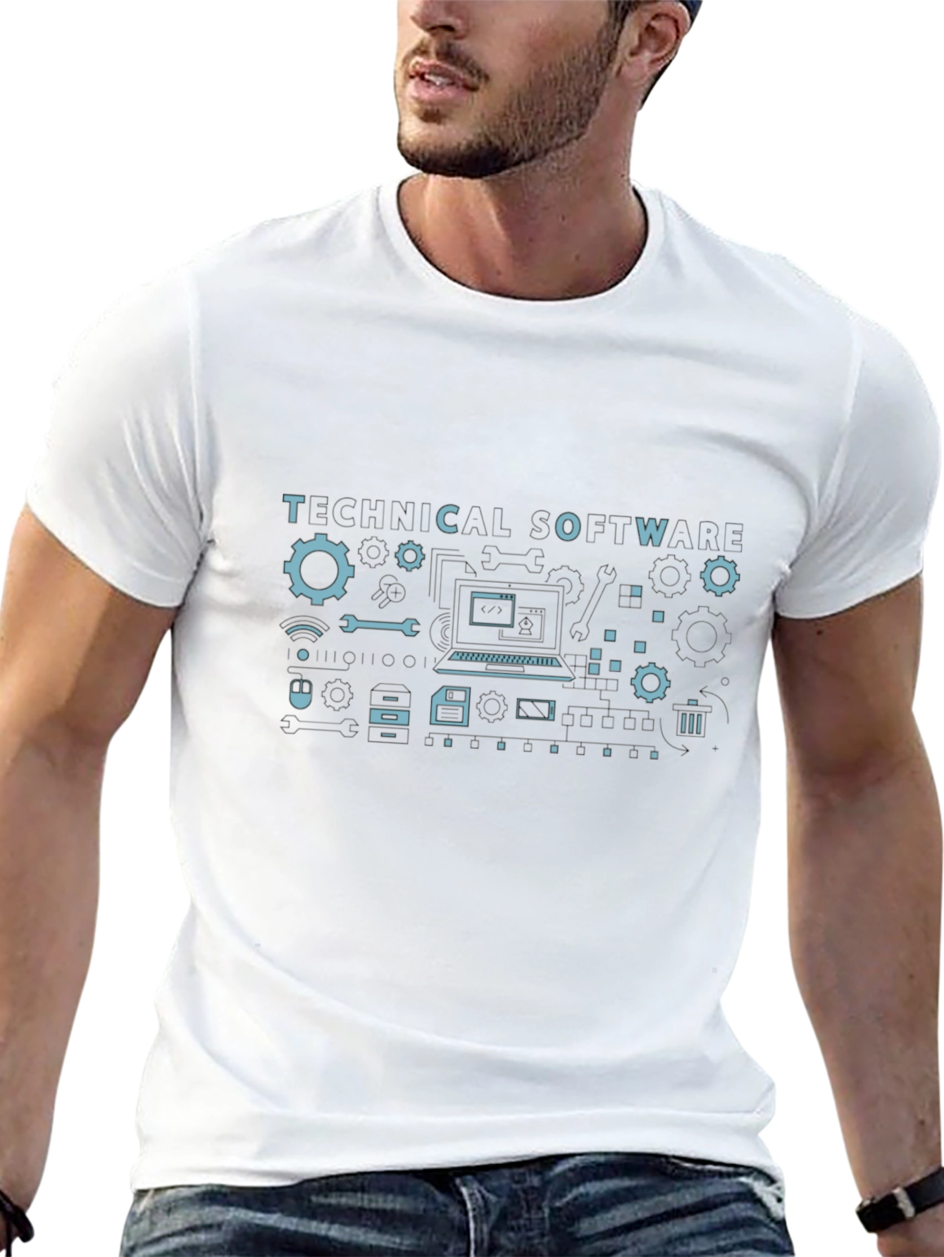 Technical Software Graphic Tee - Black