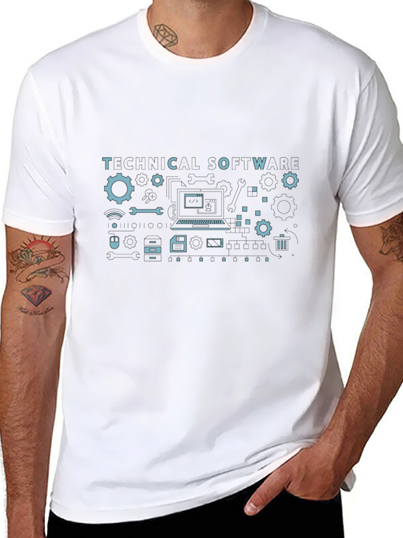 Technical Software Graphic Tee - Black