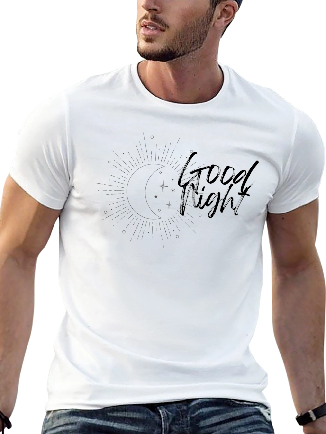 Good Night Moon & Stars Graphic T-Shirt