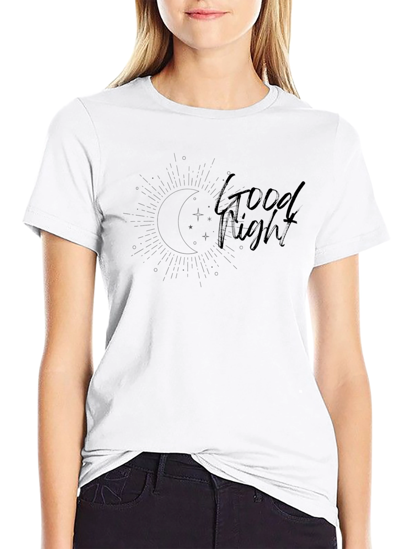 Good Night Moon & Stars Graphic T-Shirt
