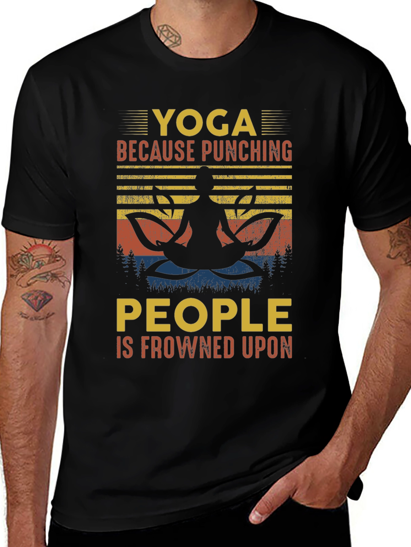 Yoga Punching People T-Shirt