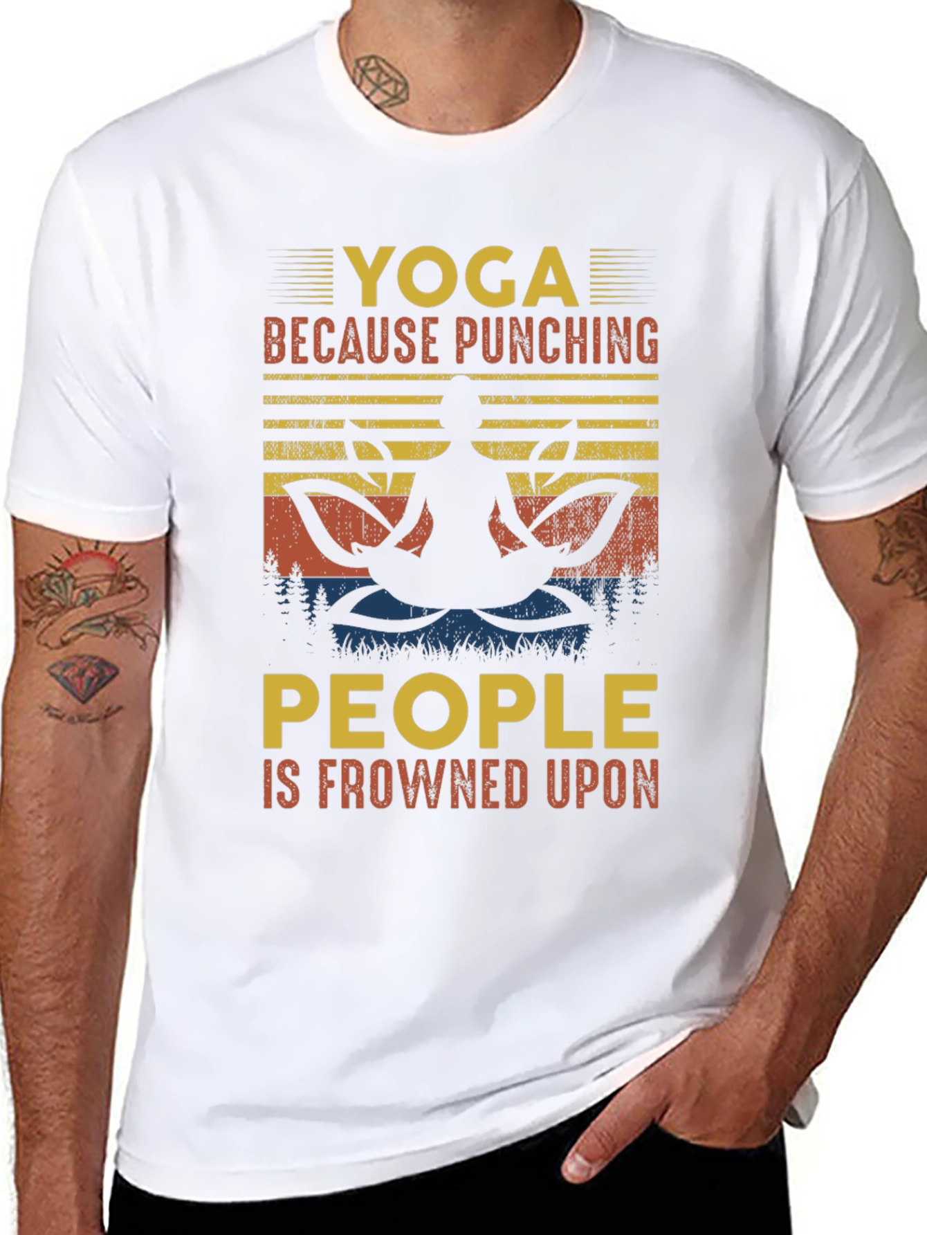 Yoga Punching People T-Shirt