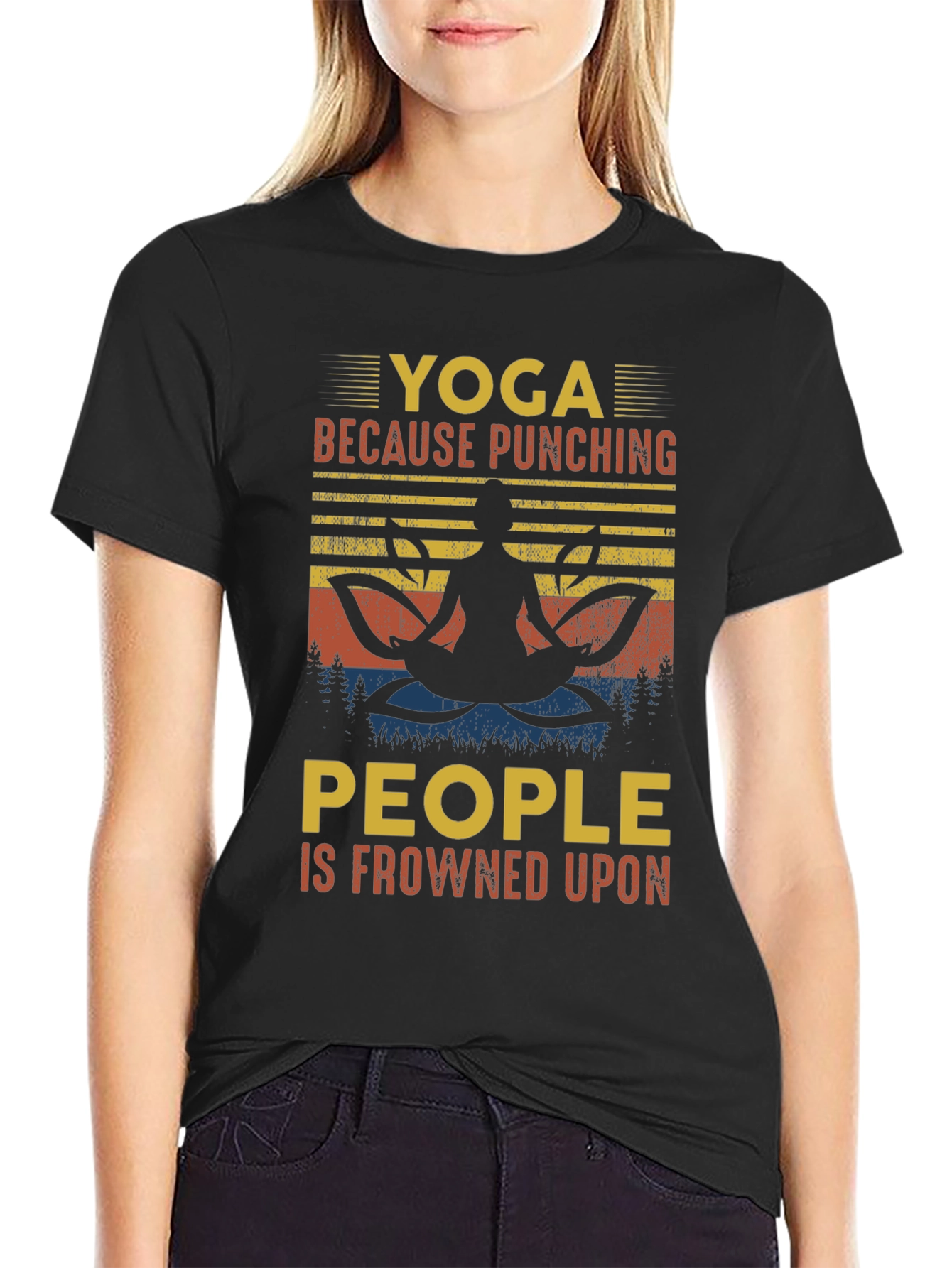 Yoga Punching People T-Shirt