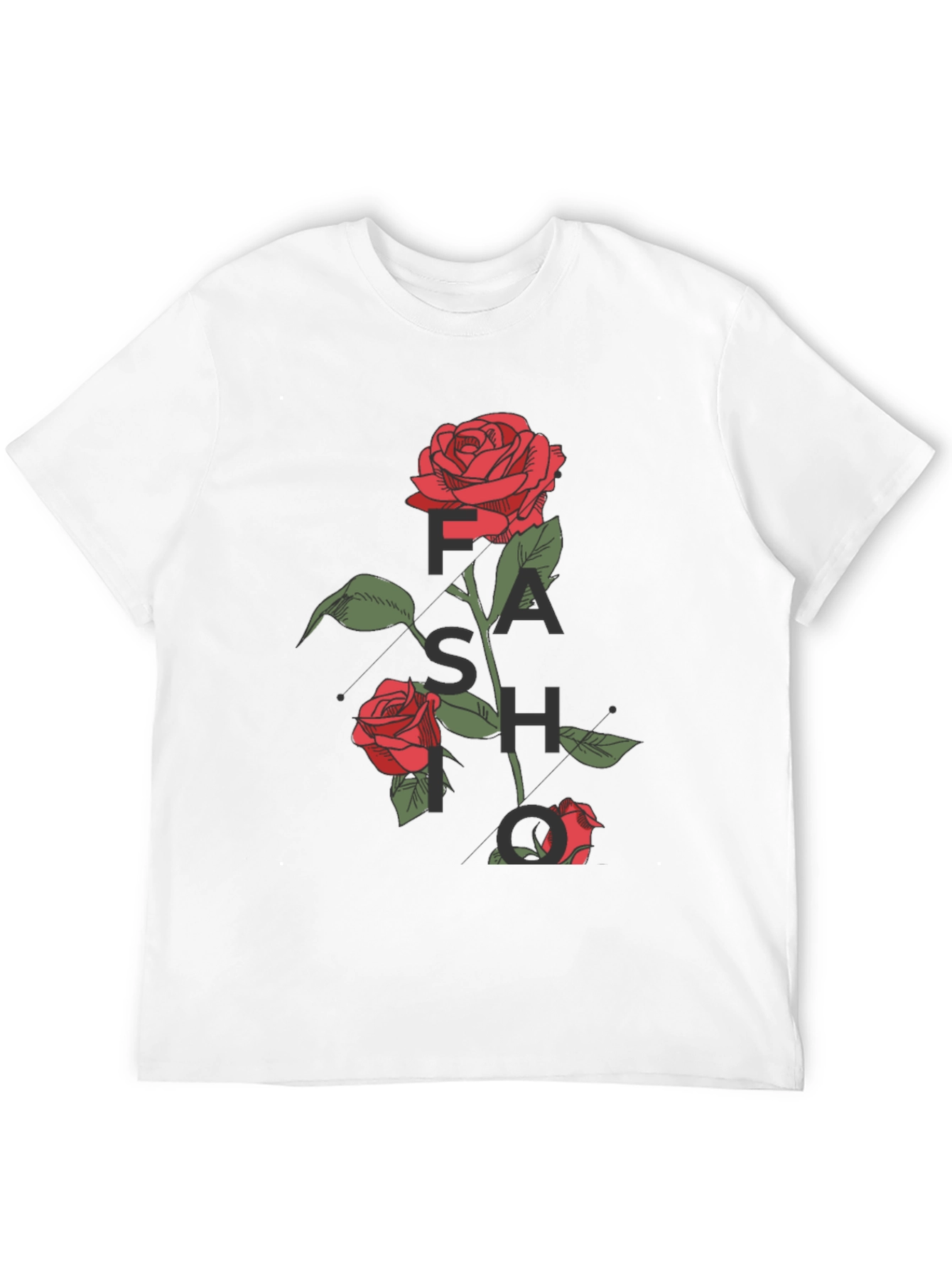 Rose Graphic Black T-Shirt