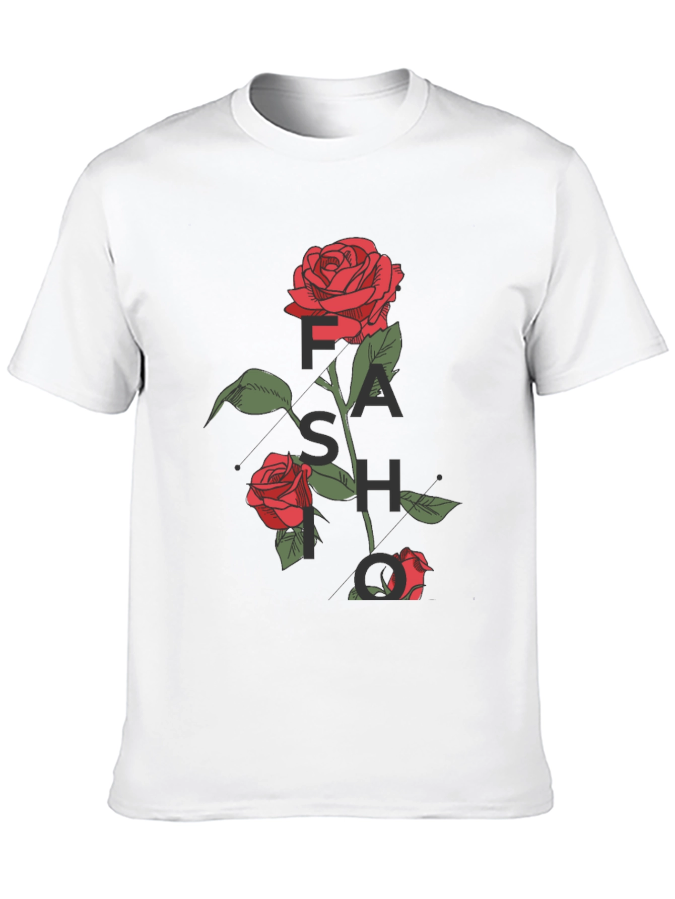 Rose Graphic Black T-Shirt