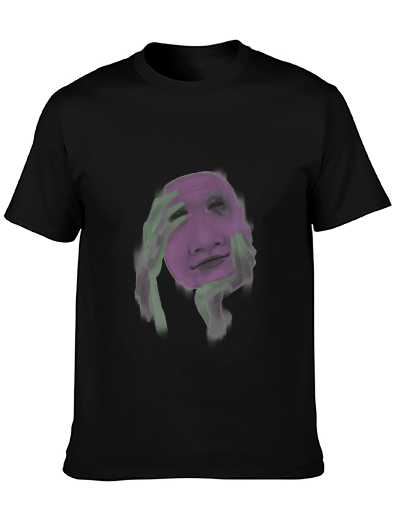 Artistic Face Graphic Black T-Shirt