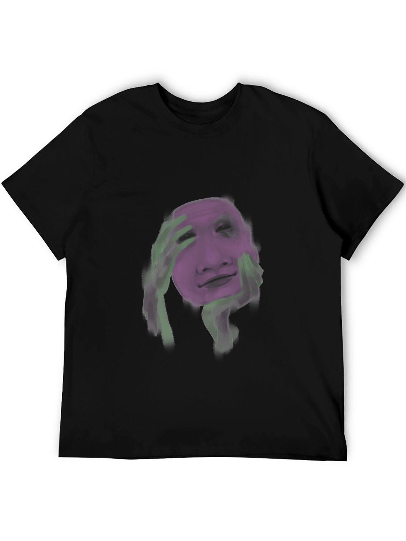 Artistic Face Graphic Black T-Shirt