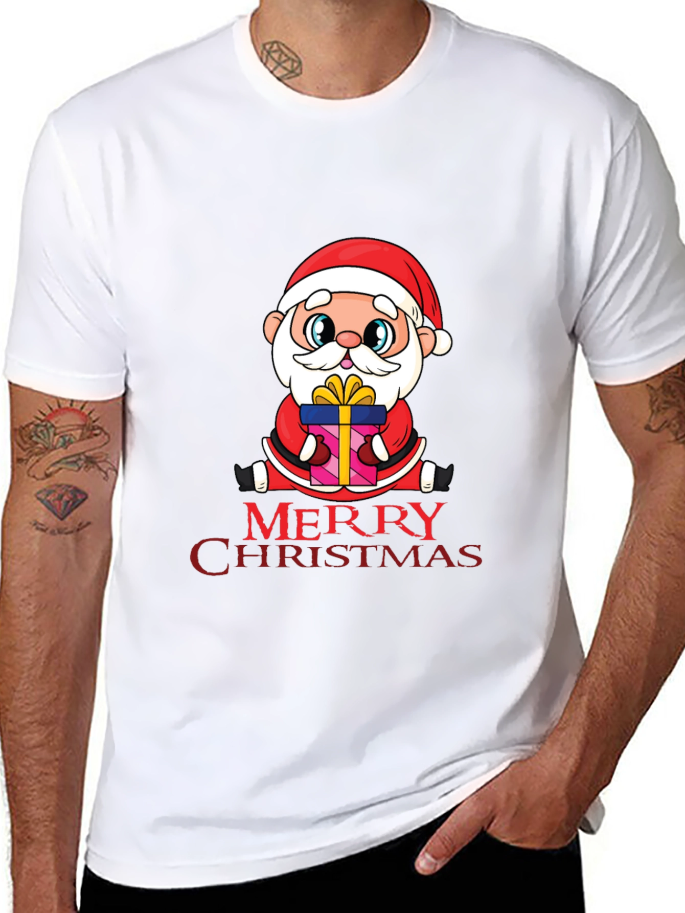 Merry Christmas Santa T-Shirt - Holiday Cheer!