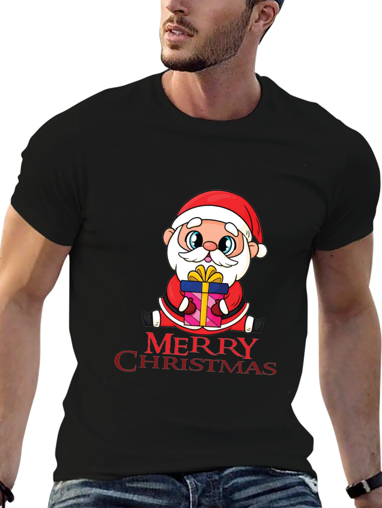 Merry Christmas Santa T-Shirt - Holiday Cheer!