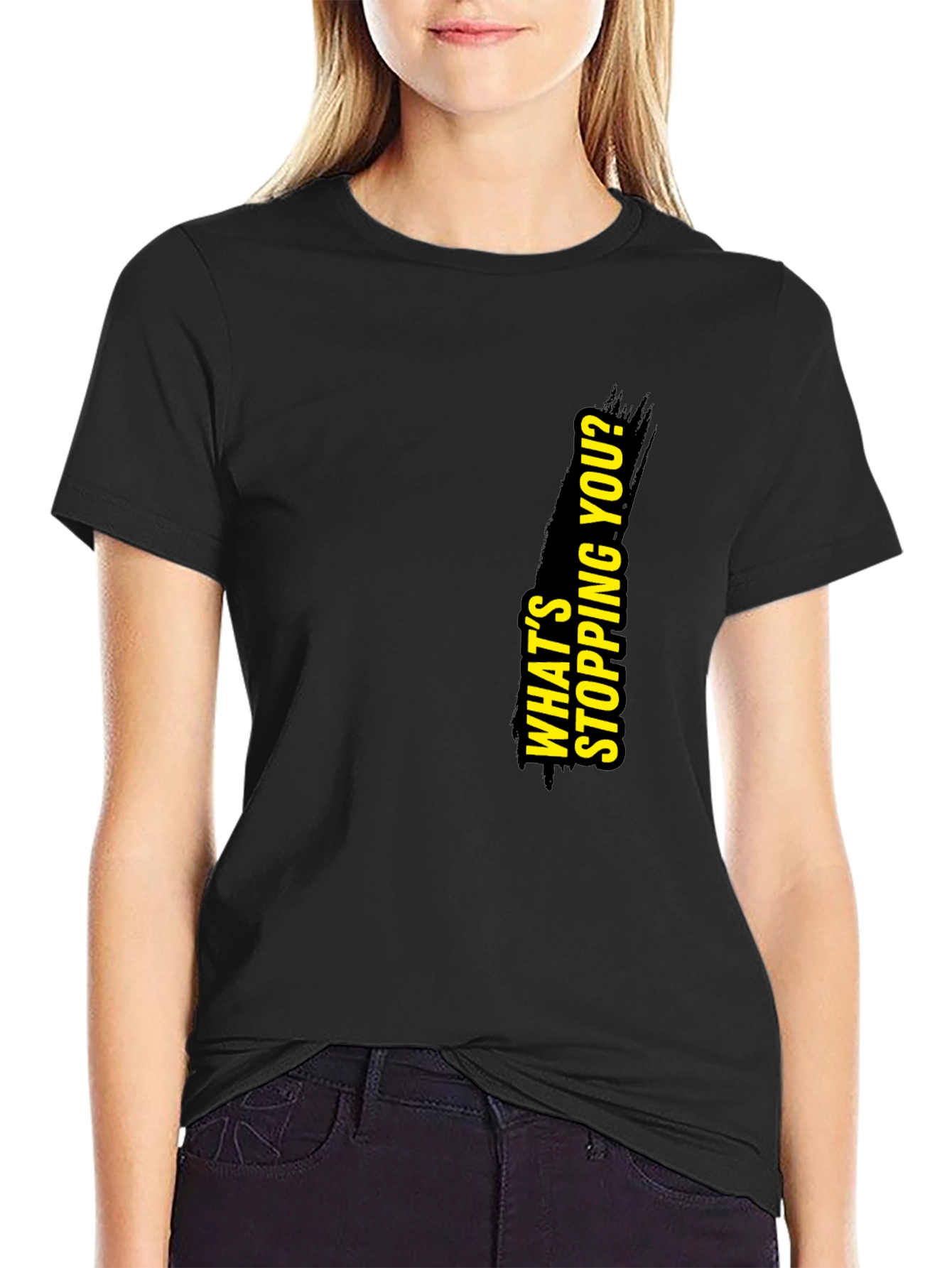 Motivational Black Graphic T-Shirt