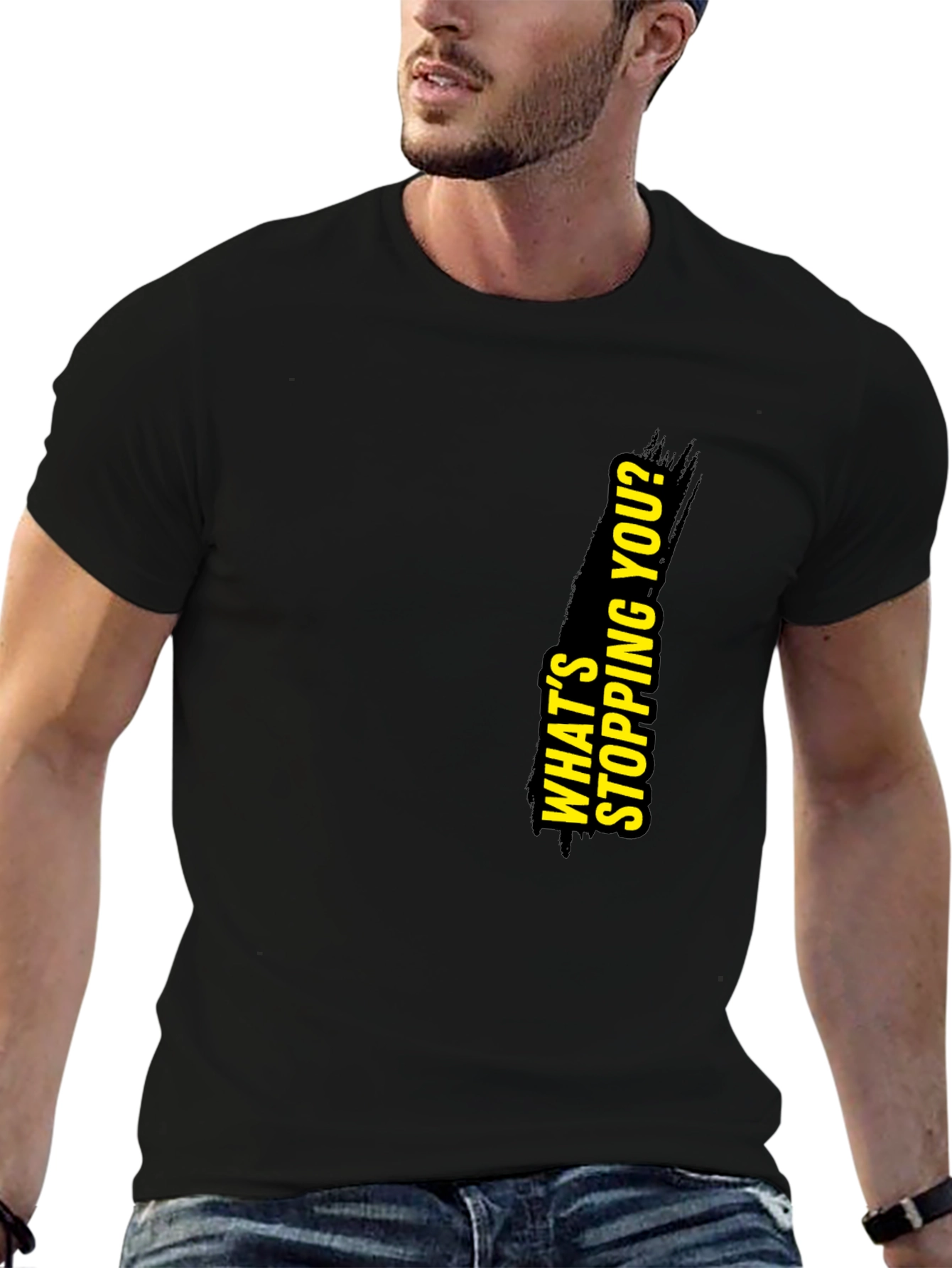 Motivational Black Graphic T-Shirt