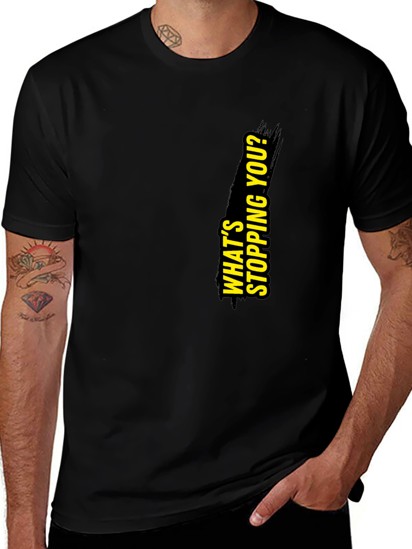 Motivational Black Graphic T-Shirt