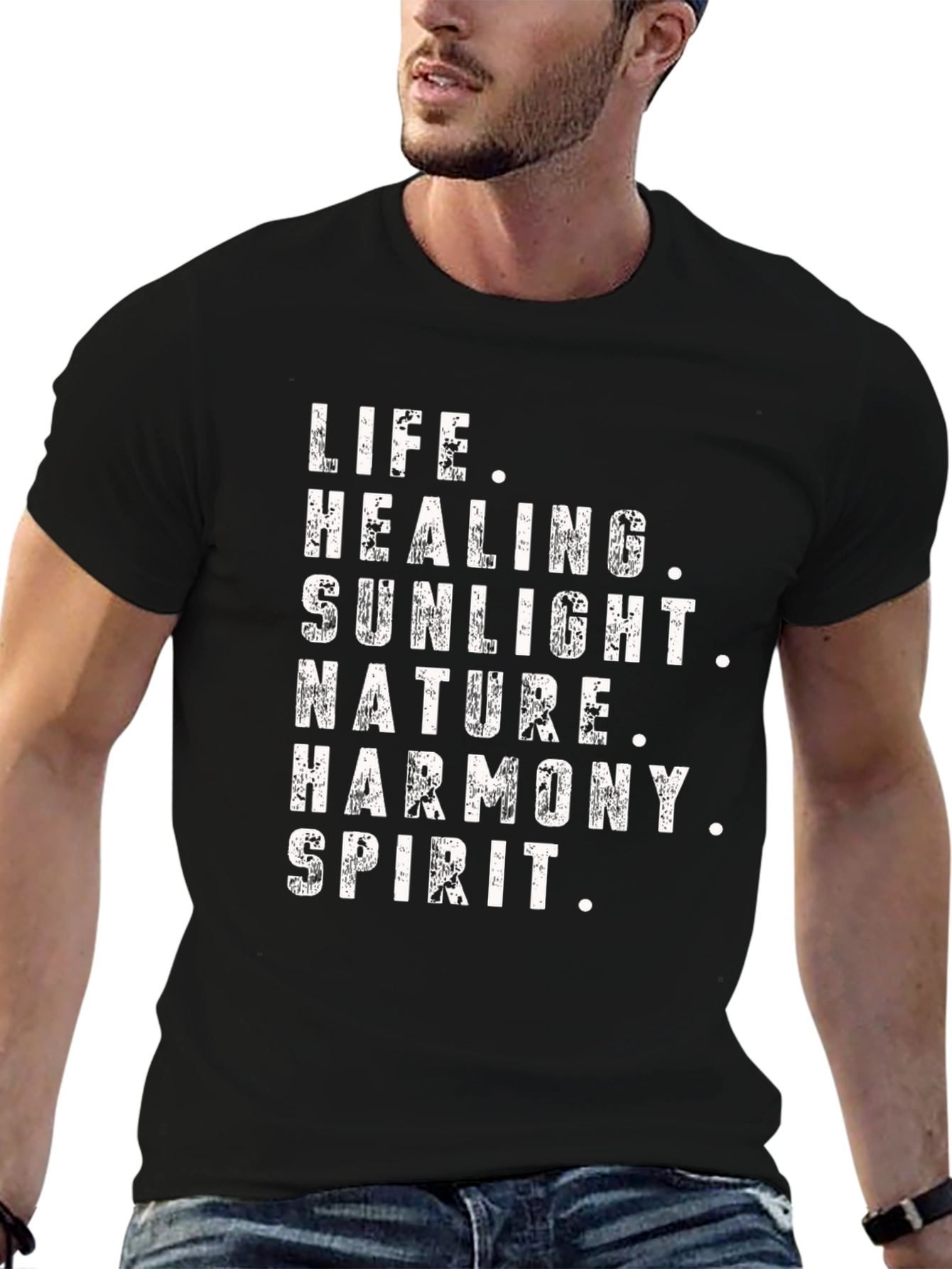 Life Healing Spirit Graphic Tee - Black