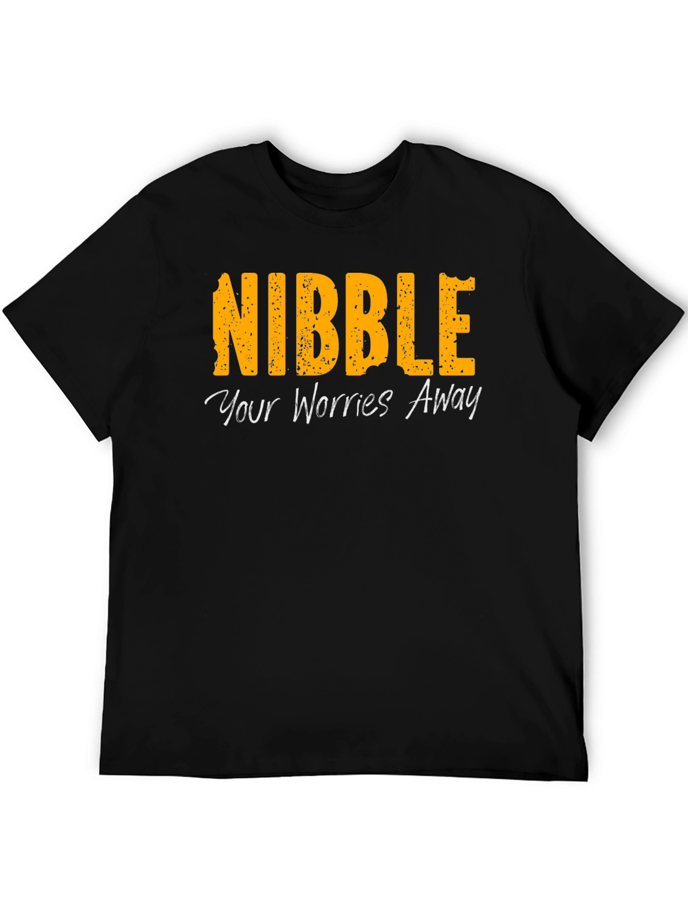 Nibble Your Worries Away Black T-Shirt