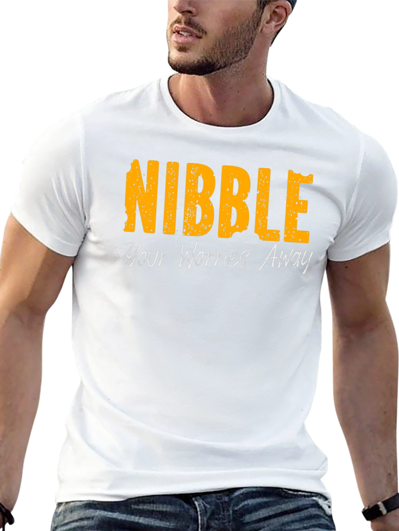 Nibble Your Worries Away Black T-Shirt