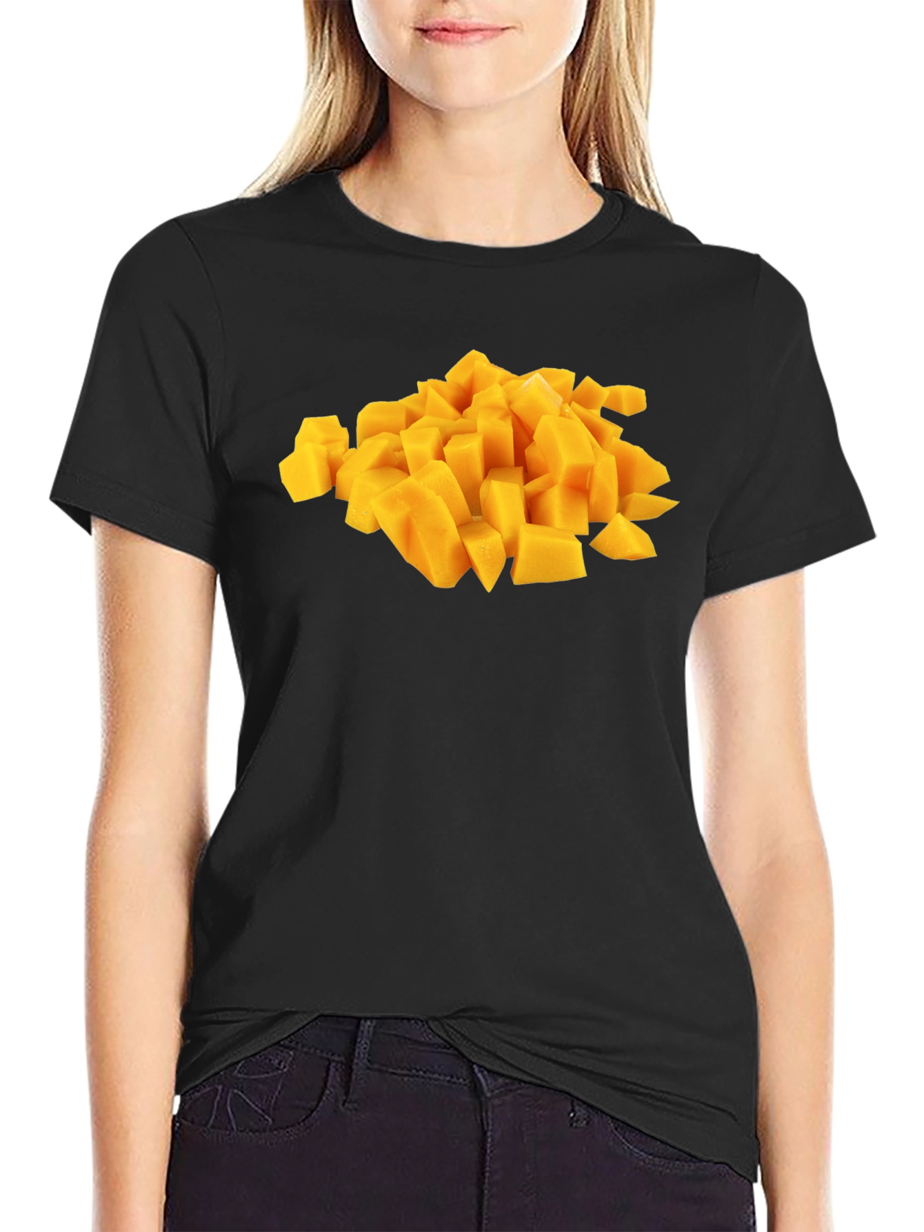 Mango Chunks Graphic Tee -  Unique Fruit Lovers Shirt
