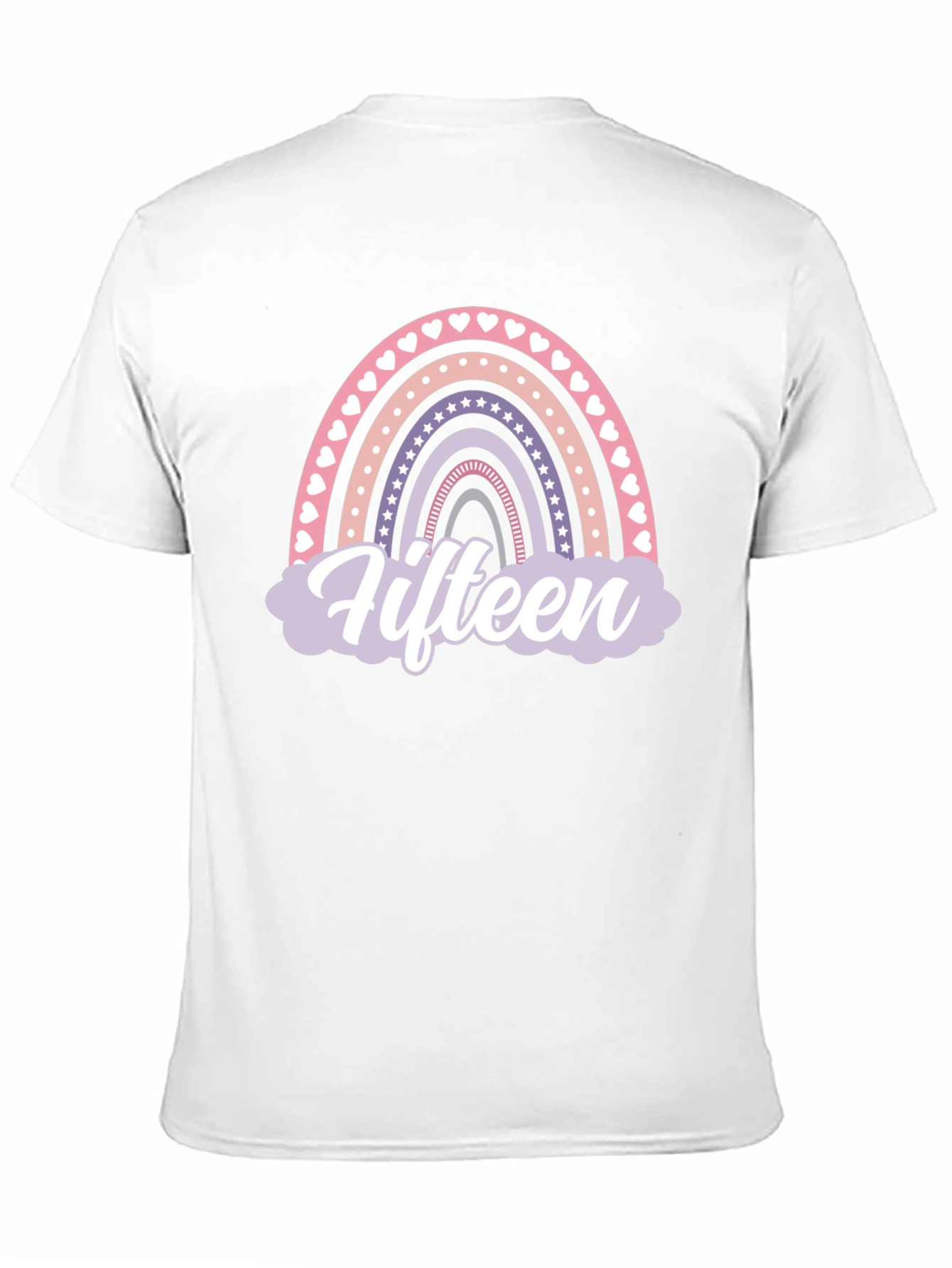 Fifteen Rainbow Graphic T-Shirt - Birthday Party Tee