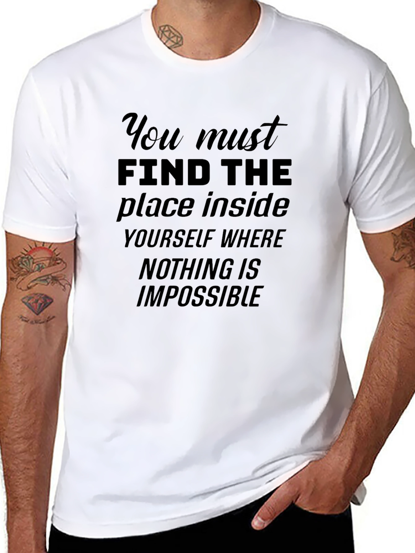 Motivational Graphic Tee - Nothing is Impossible