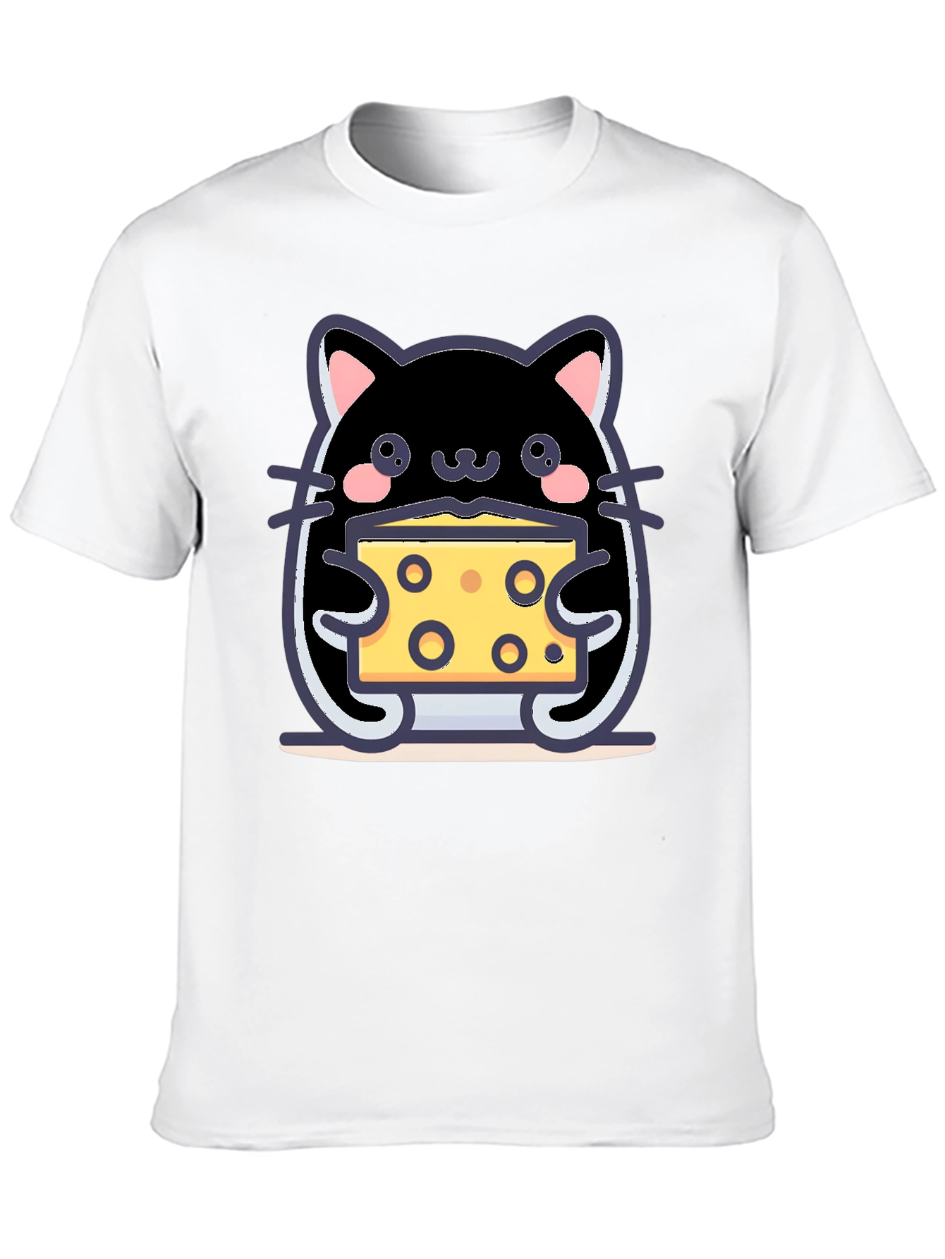Cute Kawaii Cat Cheese Lover T-Shirt