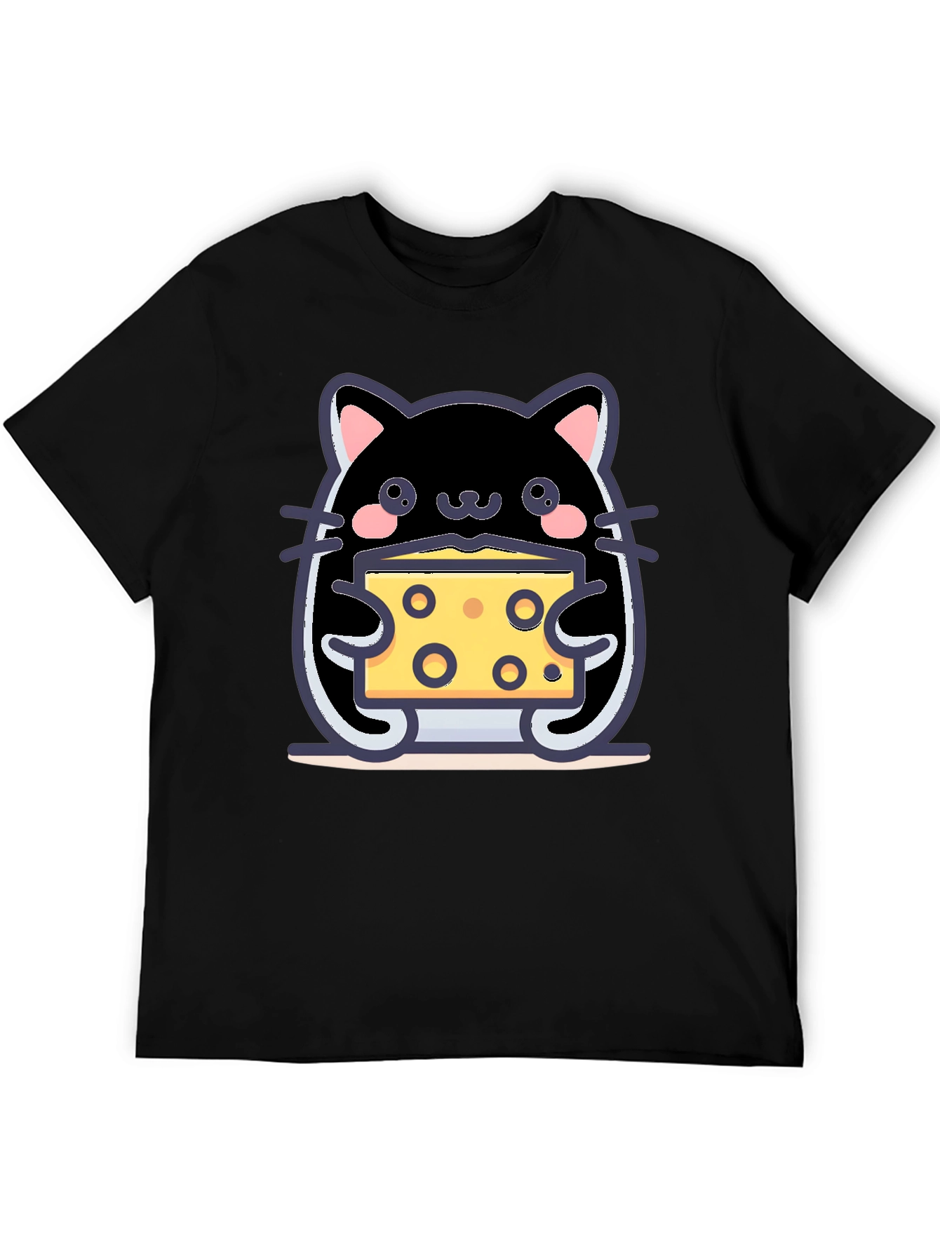 Cute Kawaii Cat Cheese Lover T-Shirt