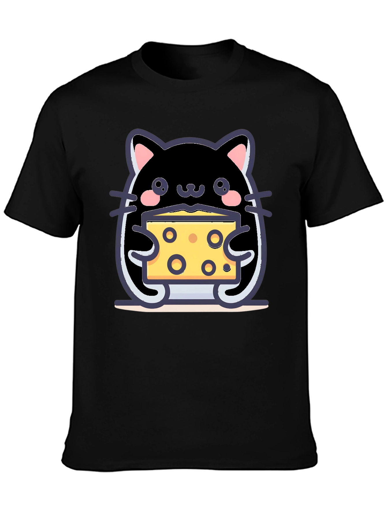 Cute Kawaii Cat Cheese Lover T-Shirt