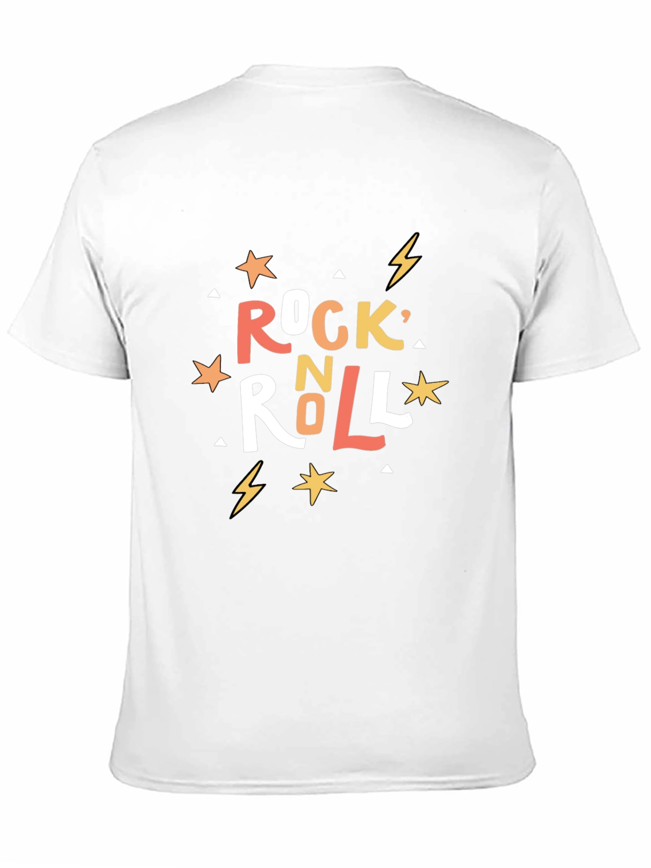 Rock N Roll Graphic Print Black T-Shirt