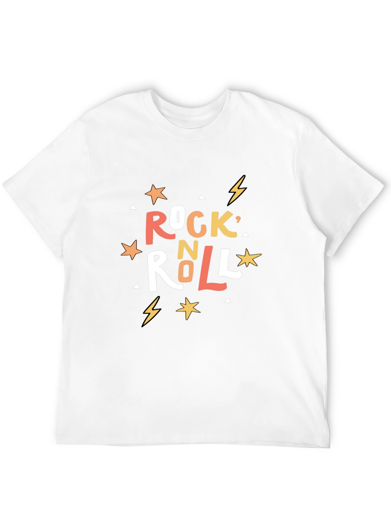 Rock N Roll Graphic Print Black T-Shirt
